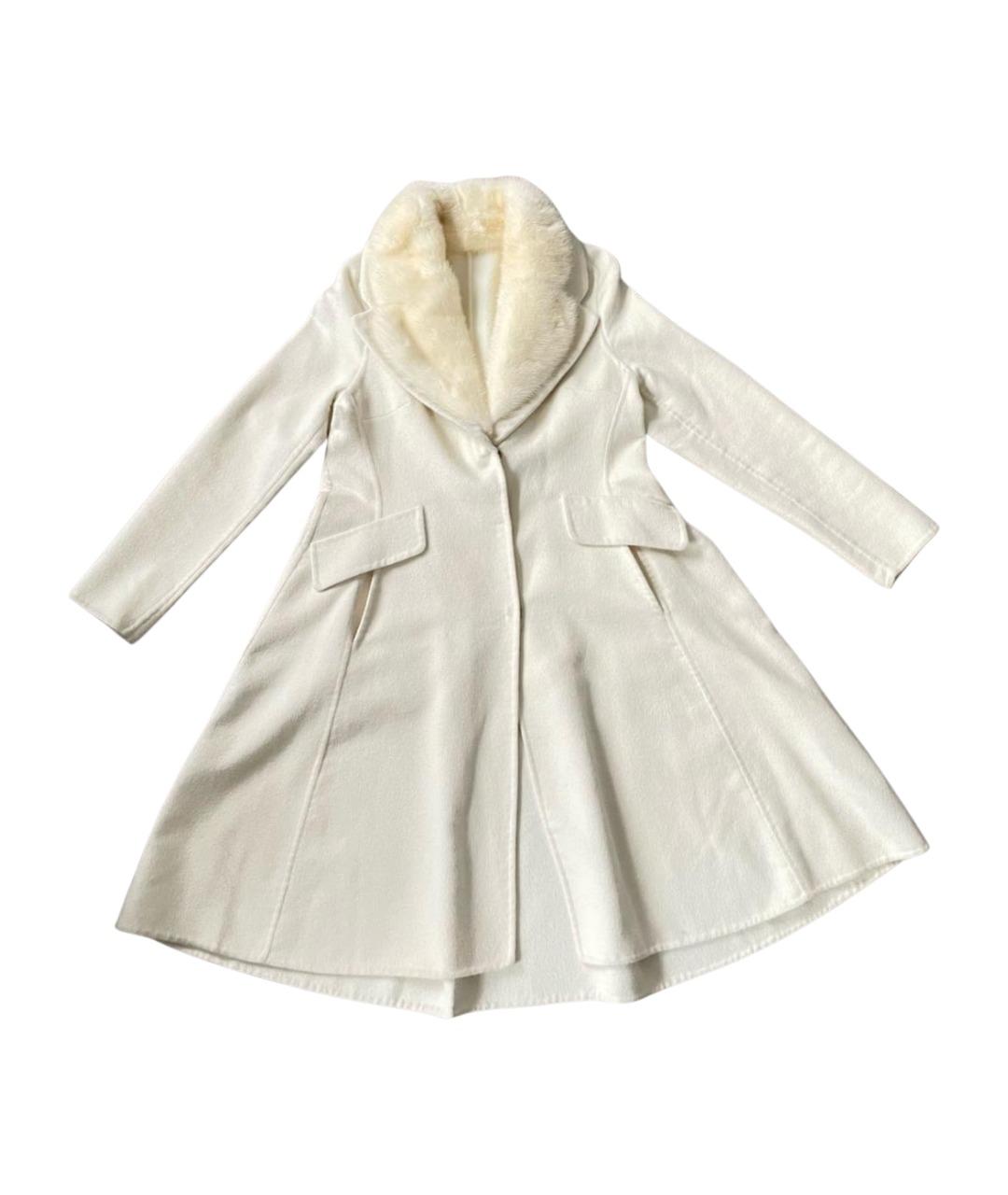 ERMANNO SCERVINO Белое шерстяное пальто, фото 1