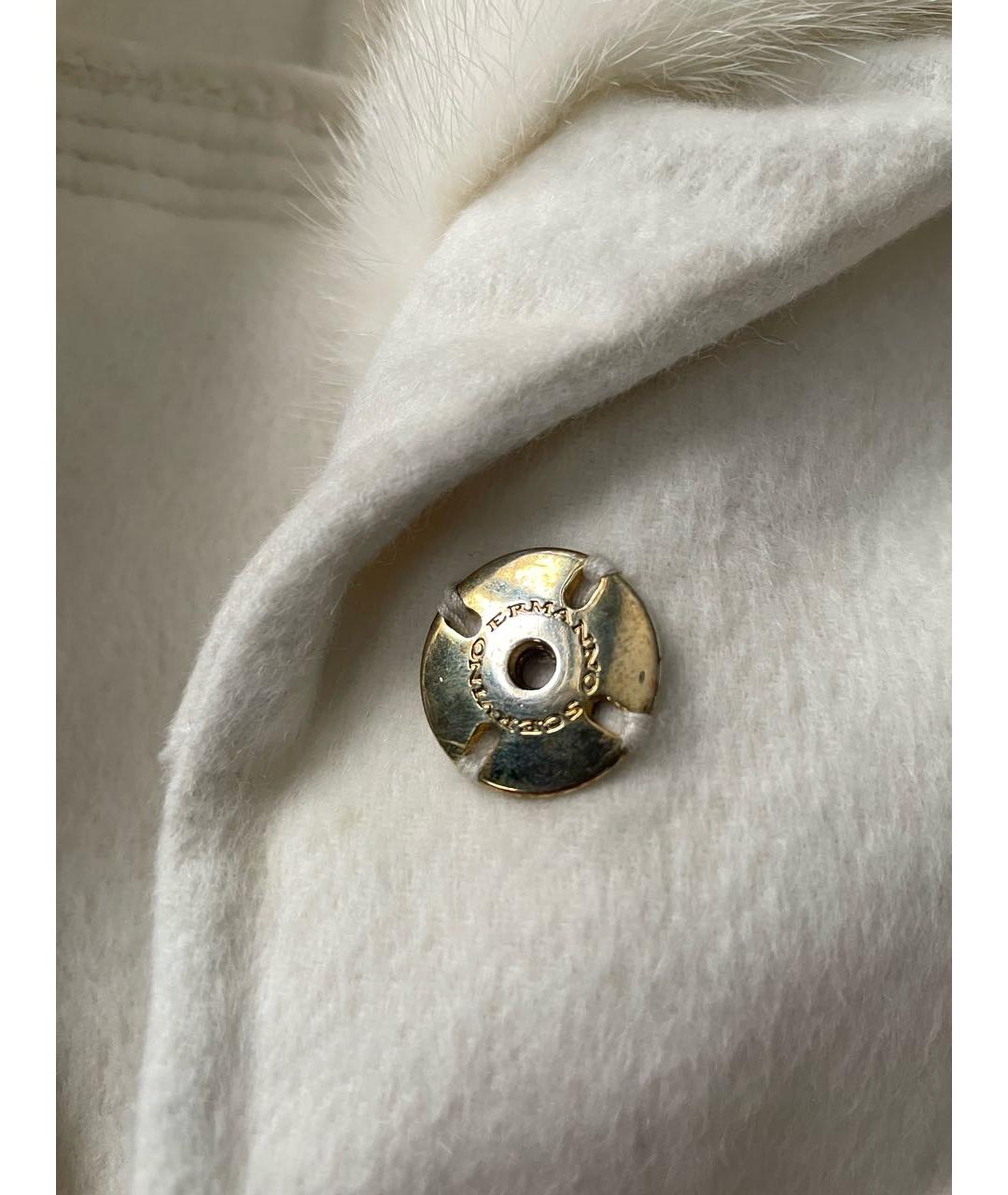 ERMANNO SCERVINO Белое шерстяное пальто, фото 4