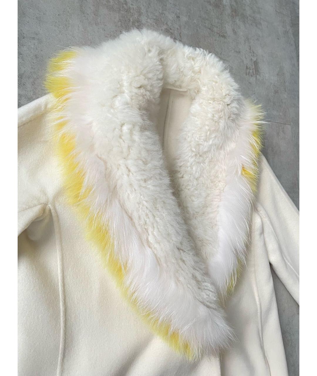 ERMANNO SCERVINO Белое шерстяное пальто, фото 5