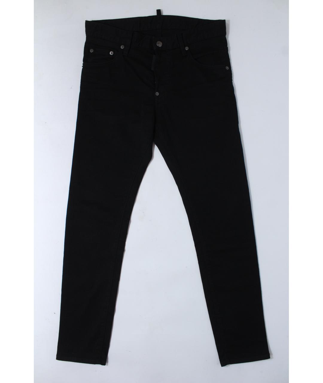 DSQUARED2 Черные хлопко-эластановые джинсы скинни, фото 10