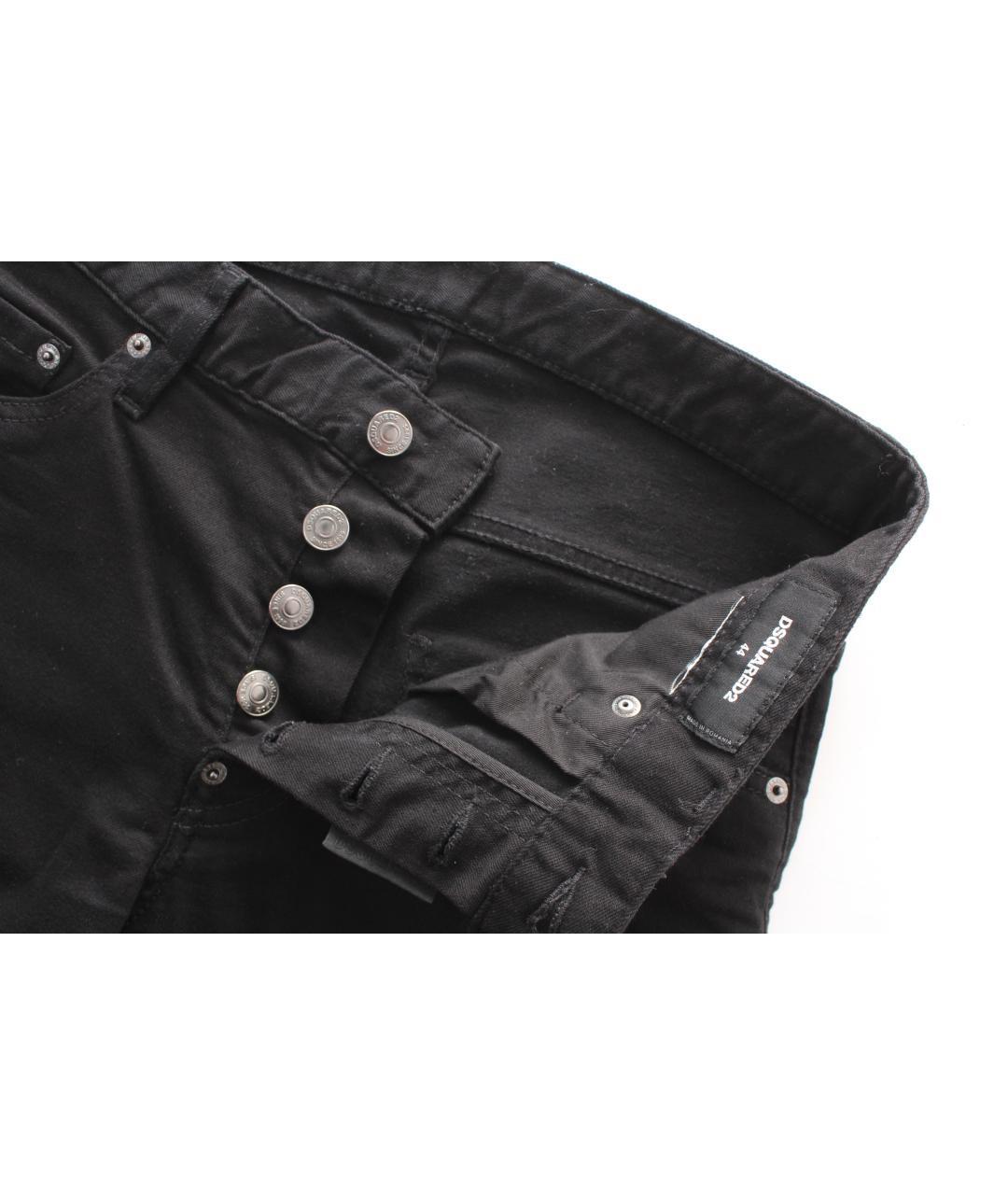 DSQUARED2 Черные хлопко-эластановые джинсы скинни, фото 6