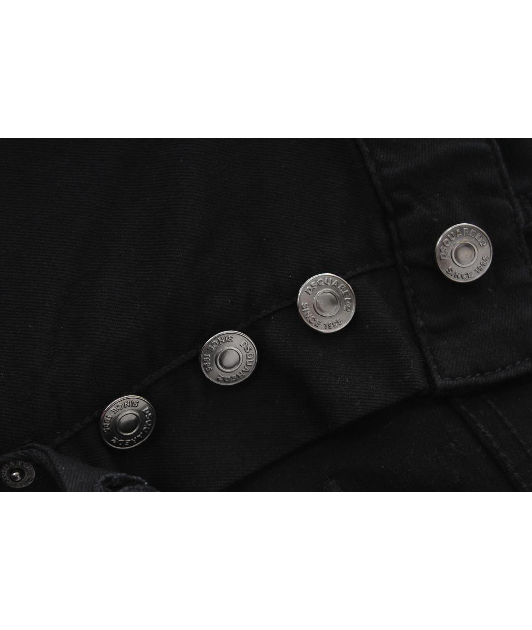 DSQUARED2 Черные хлопко-эластановые джинсы скинни, фото 9