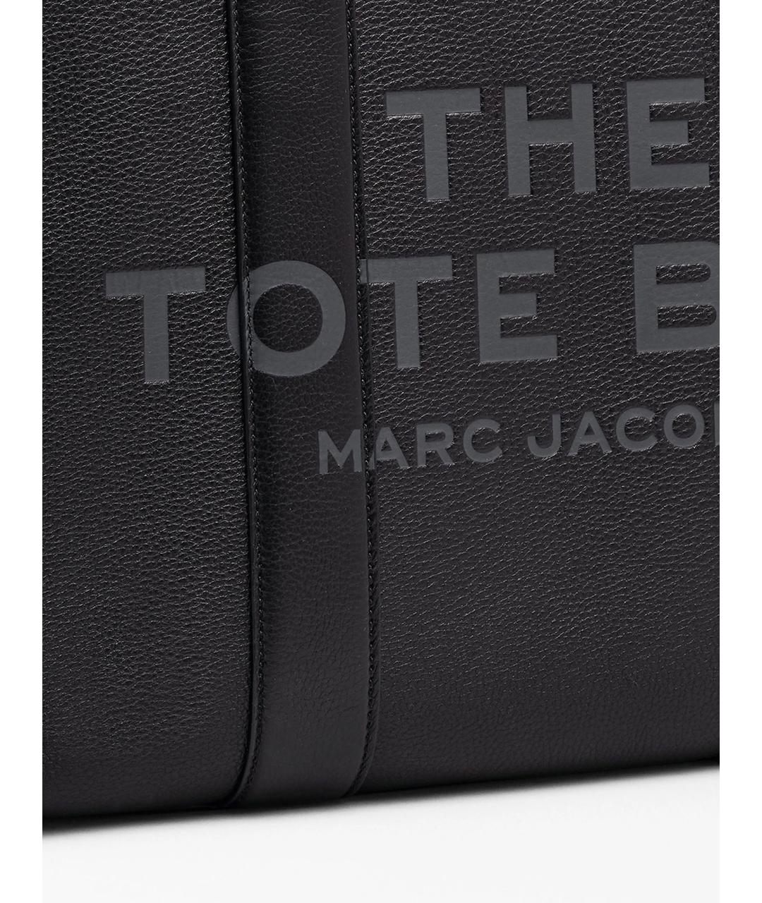 MARC JACOBS Черная кожаная сумка тоут, фото 4