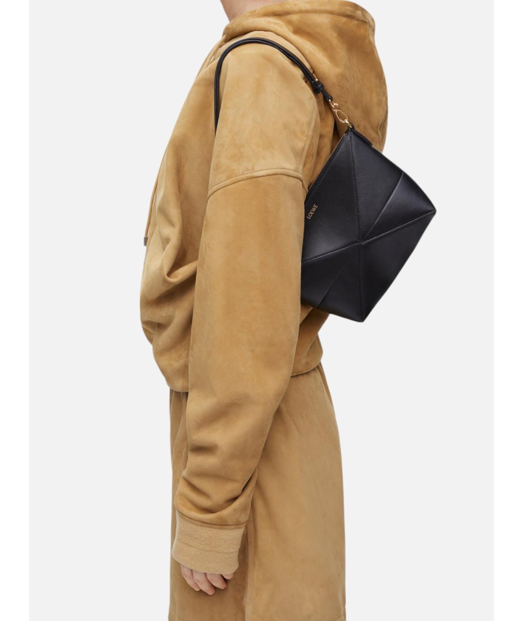 LOEWE Черная кожаная сумка через плечо, фото 2