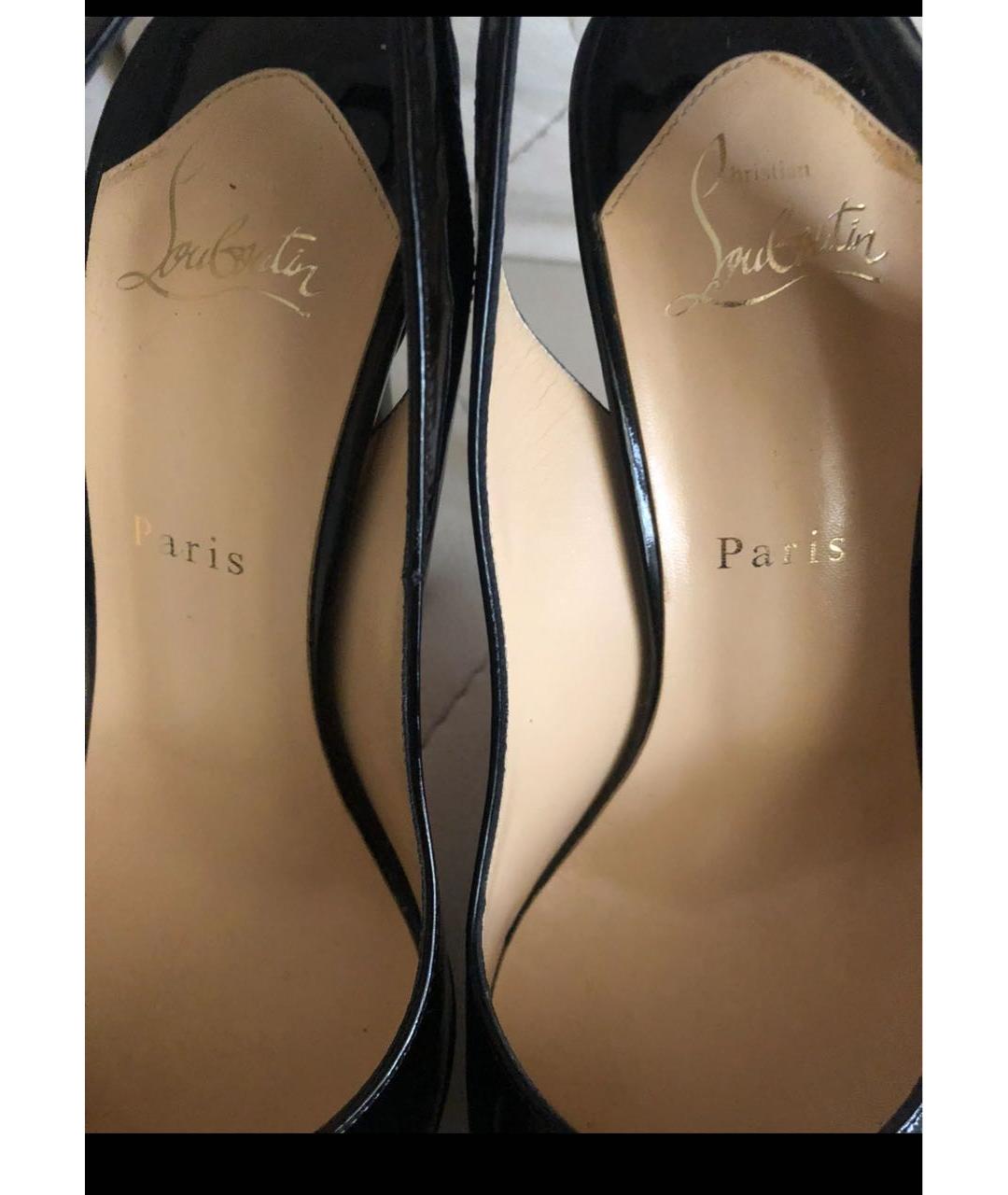 CHRISTIAN LOUBOUTIN Черные туфли из лакированной кожи, фото 6