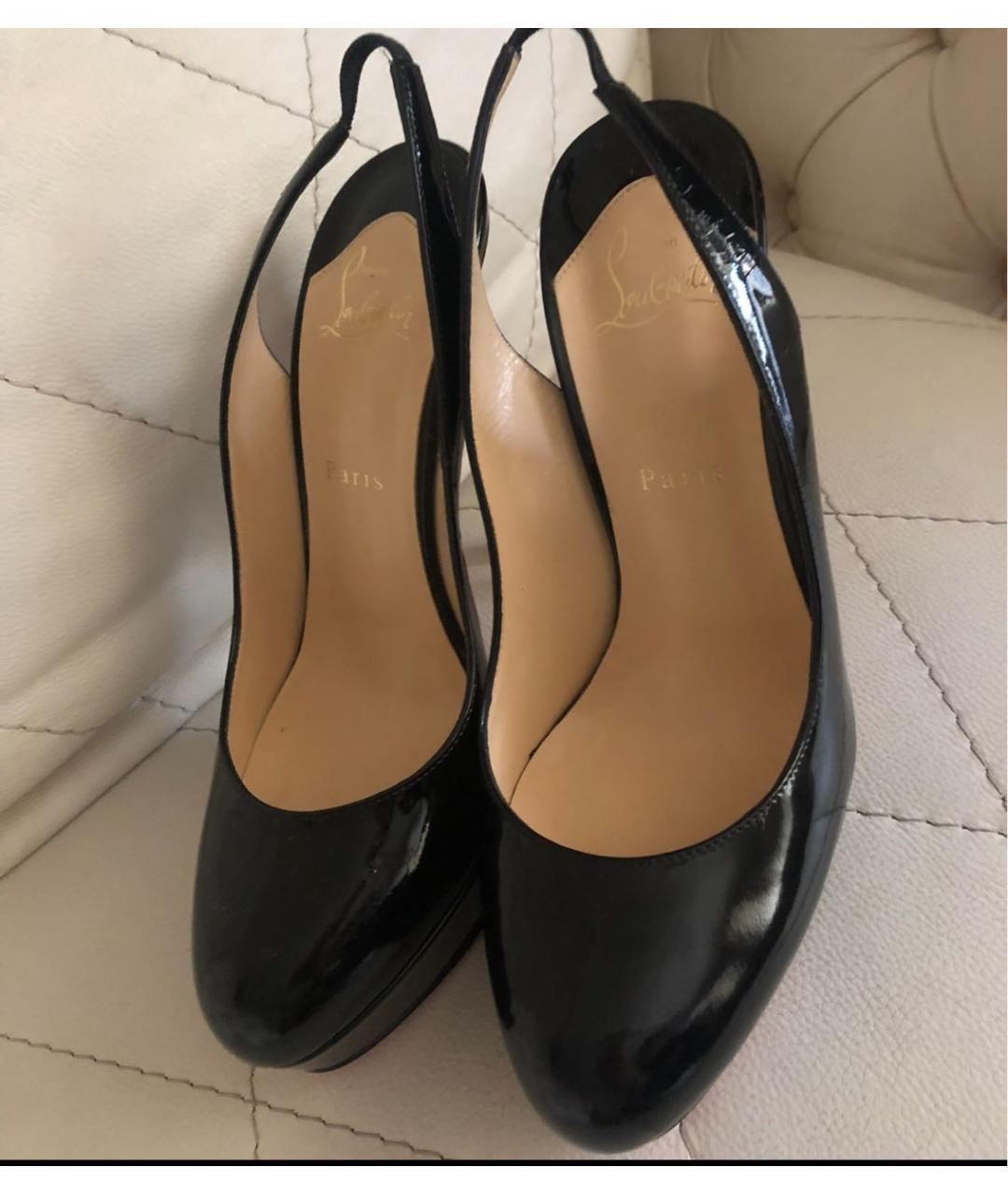 CHRISTIAN LOUBOUTIN Черные туфли из лакированной кожи, фото 5