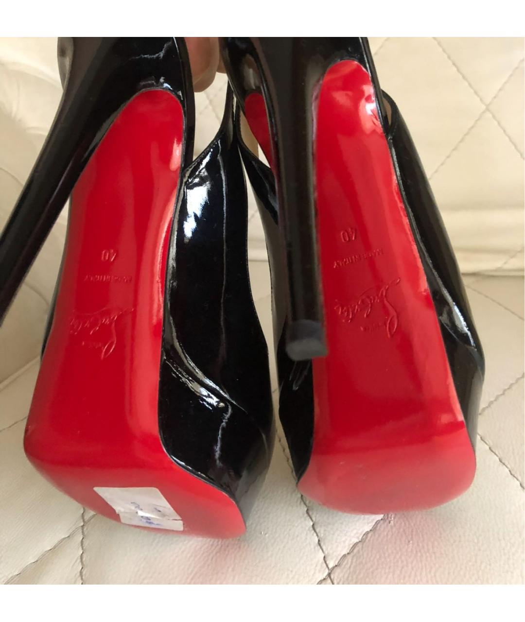 CHRISTIAN LOUBOUTIN Черные туфли из лакированной кожи, фото 4