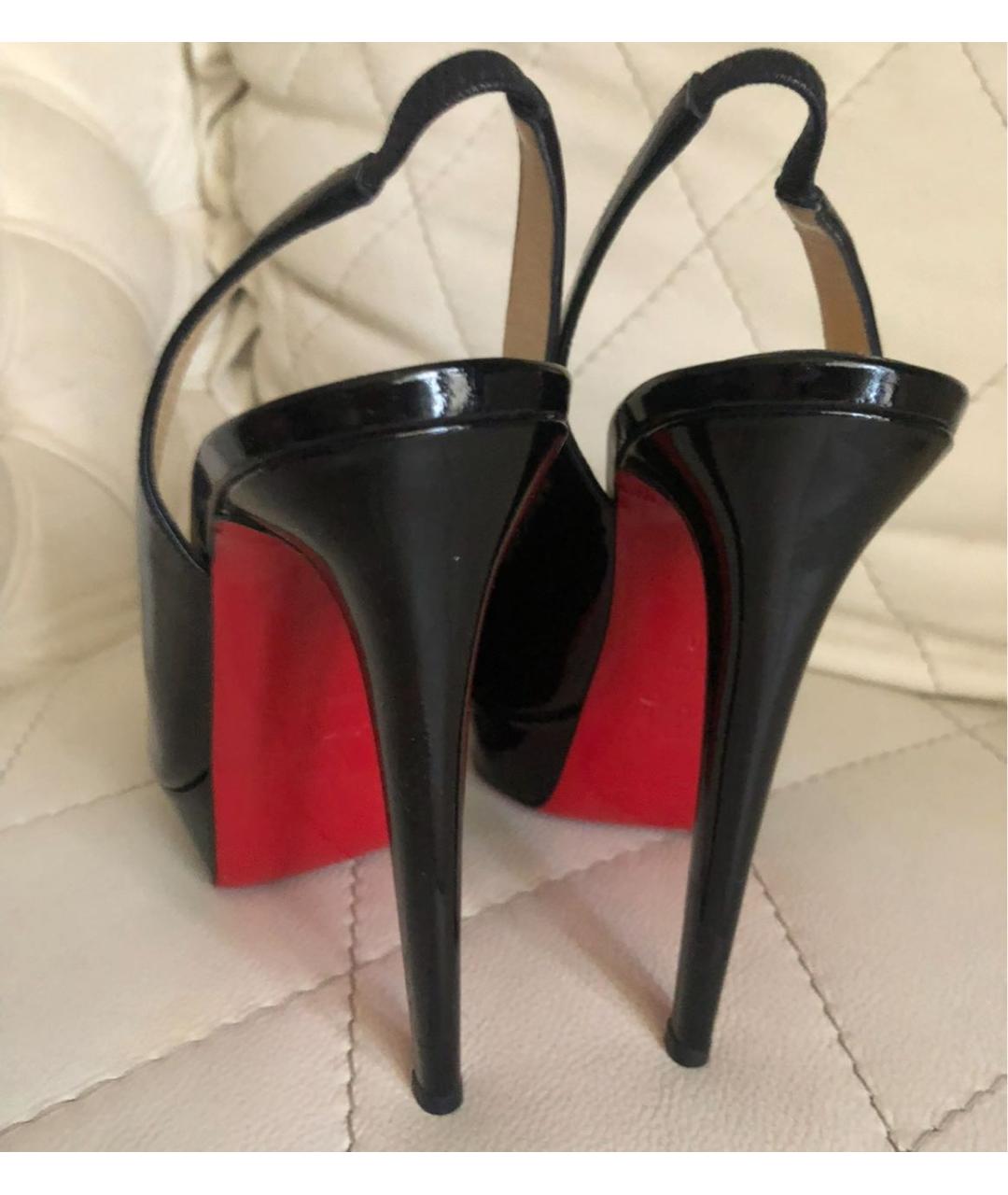 CHRISTIAN LOUBOUTIN Черные туфли из лакированной кожи, фото 3