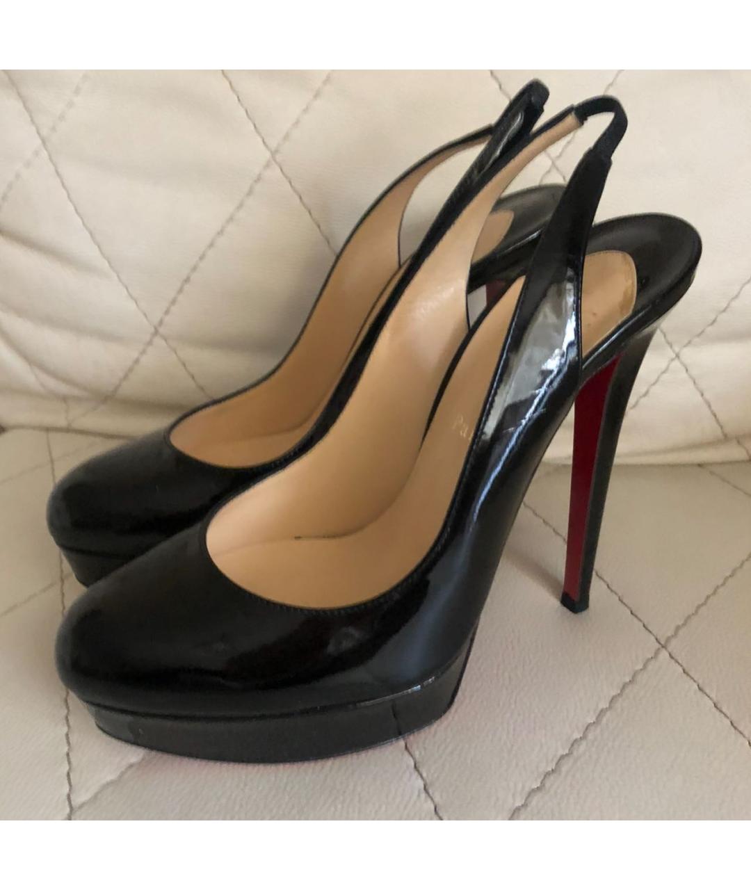 CHRISTIAN LOUBOUTIN Черные туфли из лакированной кожи, фото 2