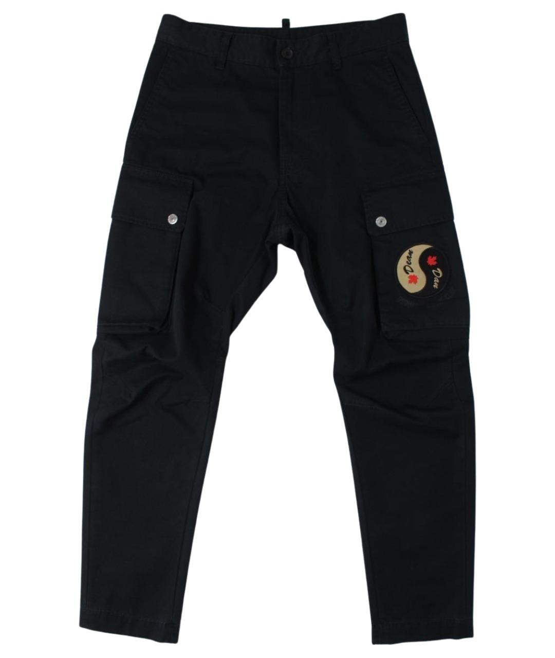 DSQUARED2 Черные хлопковые повседневные брюки, фото 1