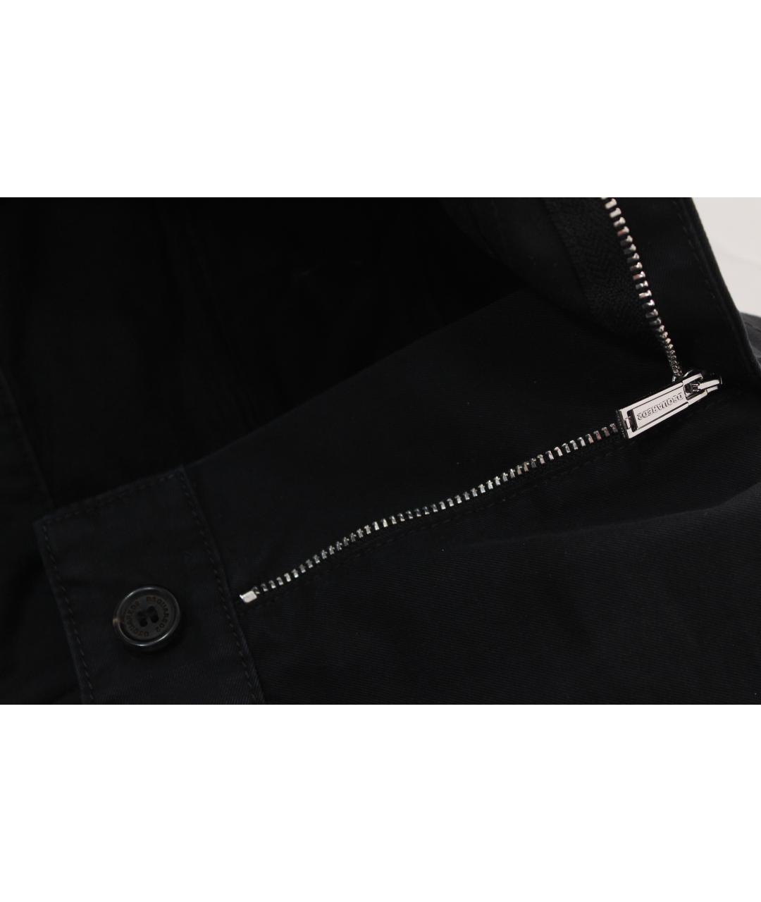 DSQUARED2 Черные хлопковые повседневные брюки, фото 8