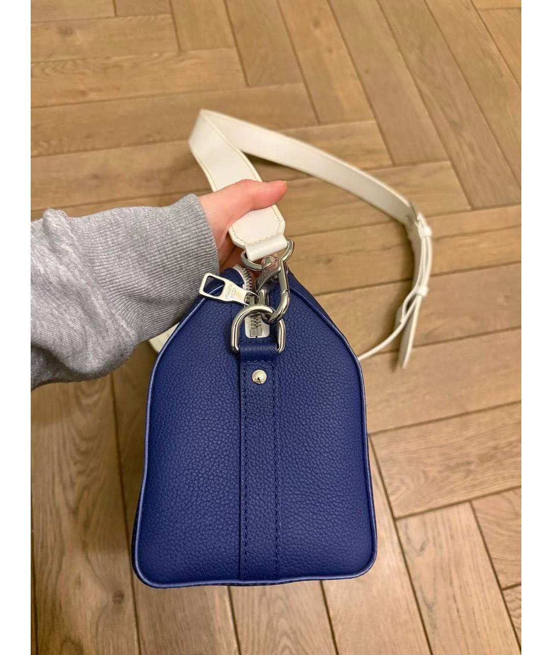 LOUIS VUITTON Синяя кожаная сумка через плечо, фото 3