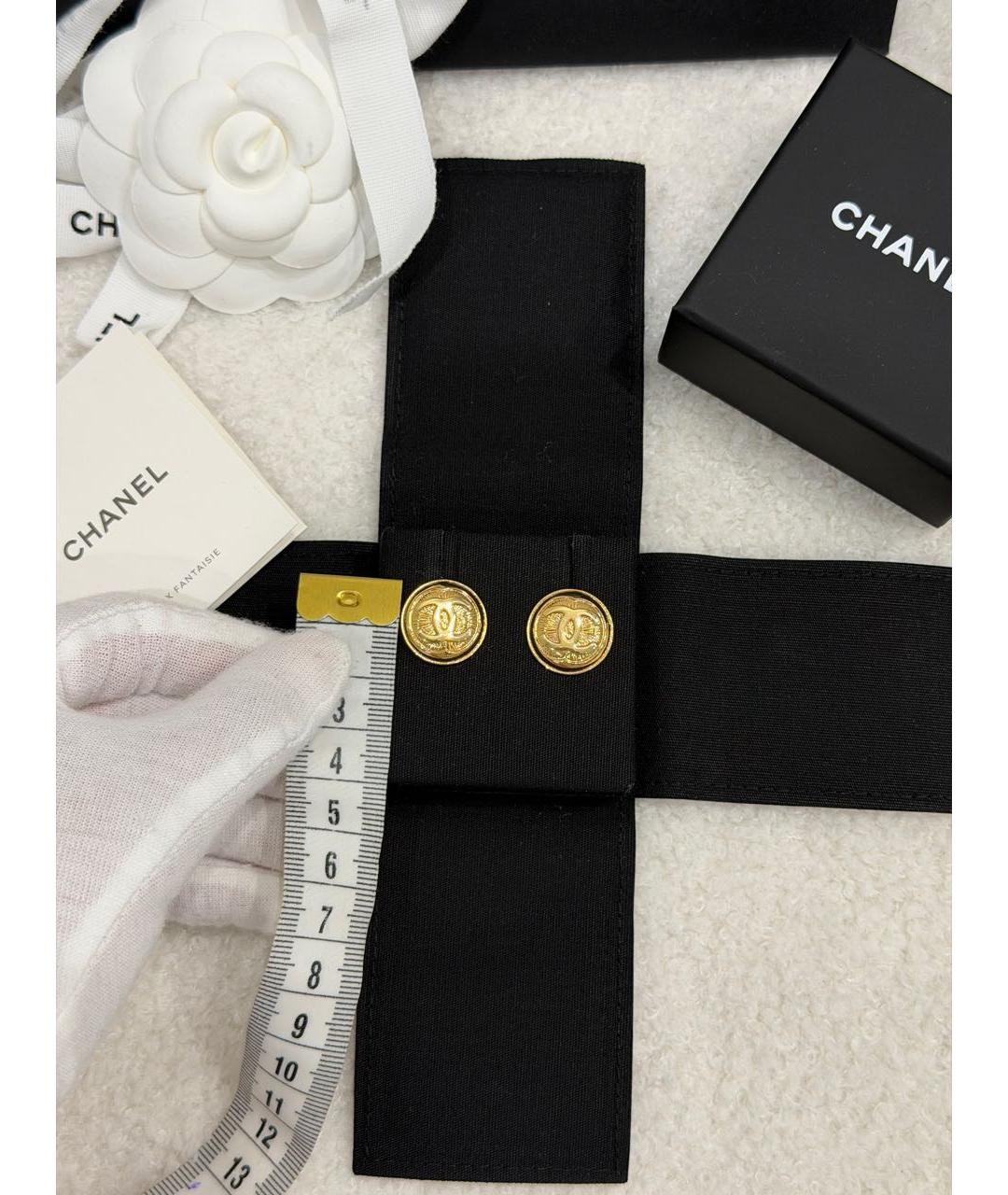 CHANEL Золотые металлические серьги, фото 7