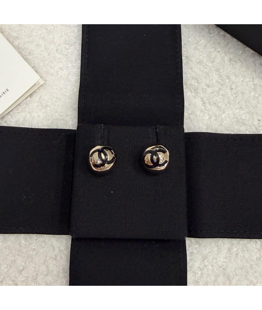 CHANEL Золотые металлические серьги, фото 7