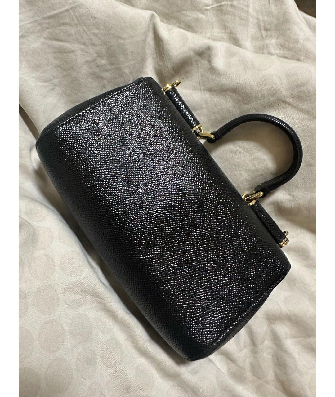 DOLCE&GABBANA Черная кожаная сумка через плечо, фото 5