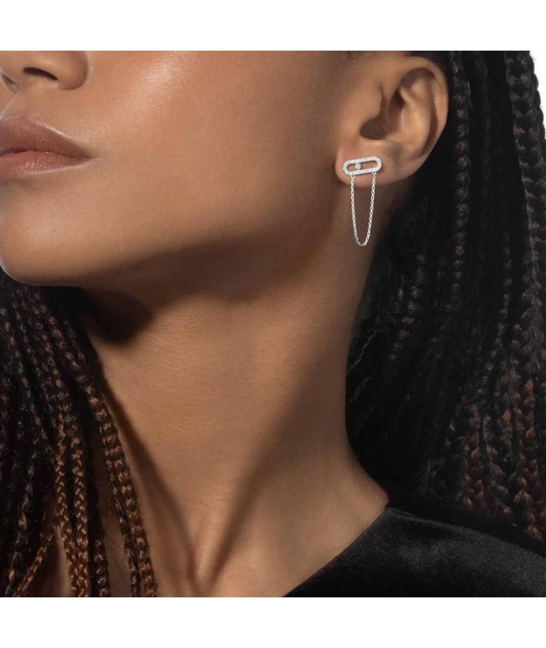 MESSIKA Серебряные серьги из белого золота, фото 3