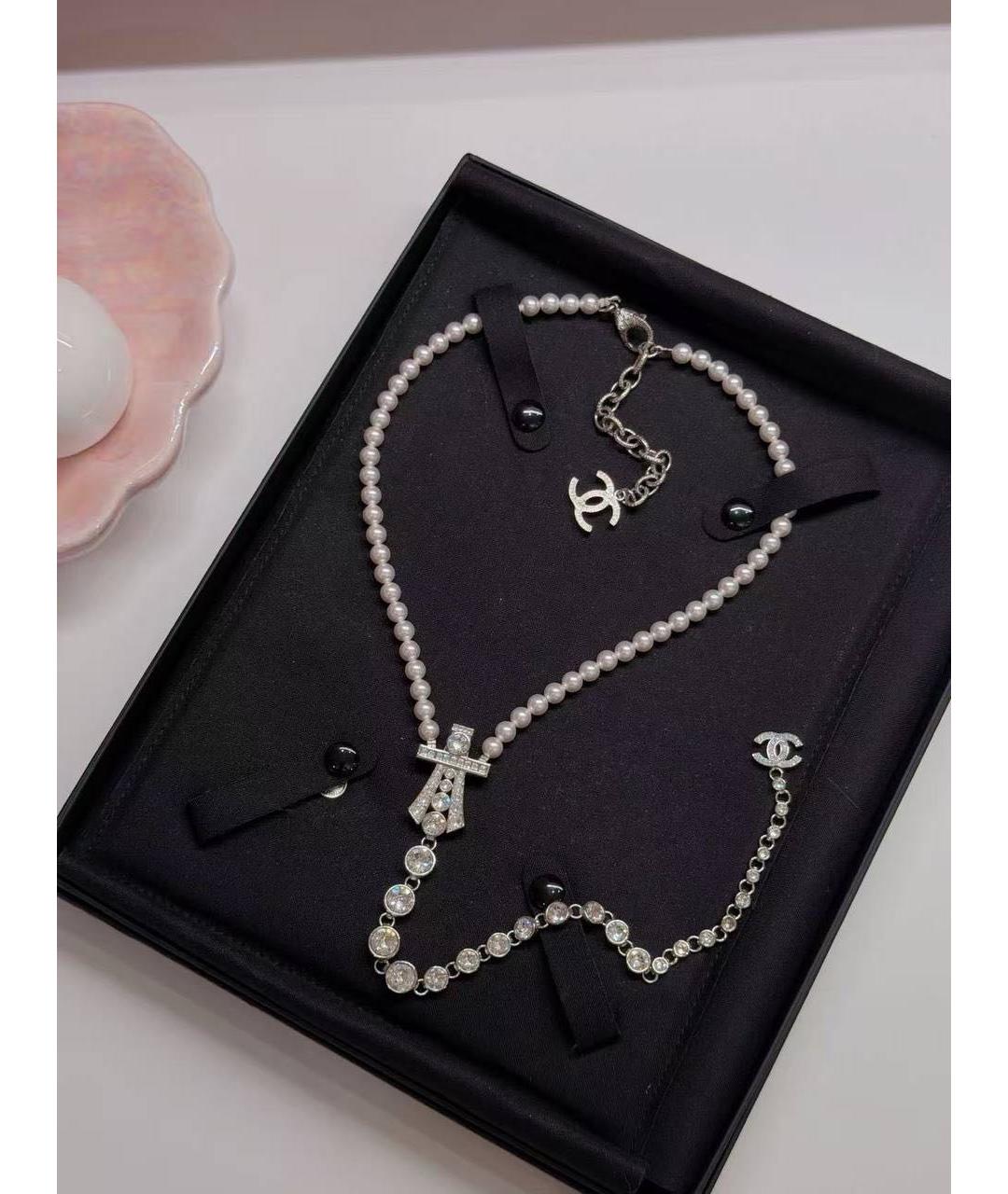 CHANEL Белое колье, фото 2