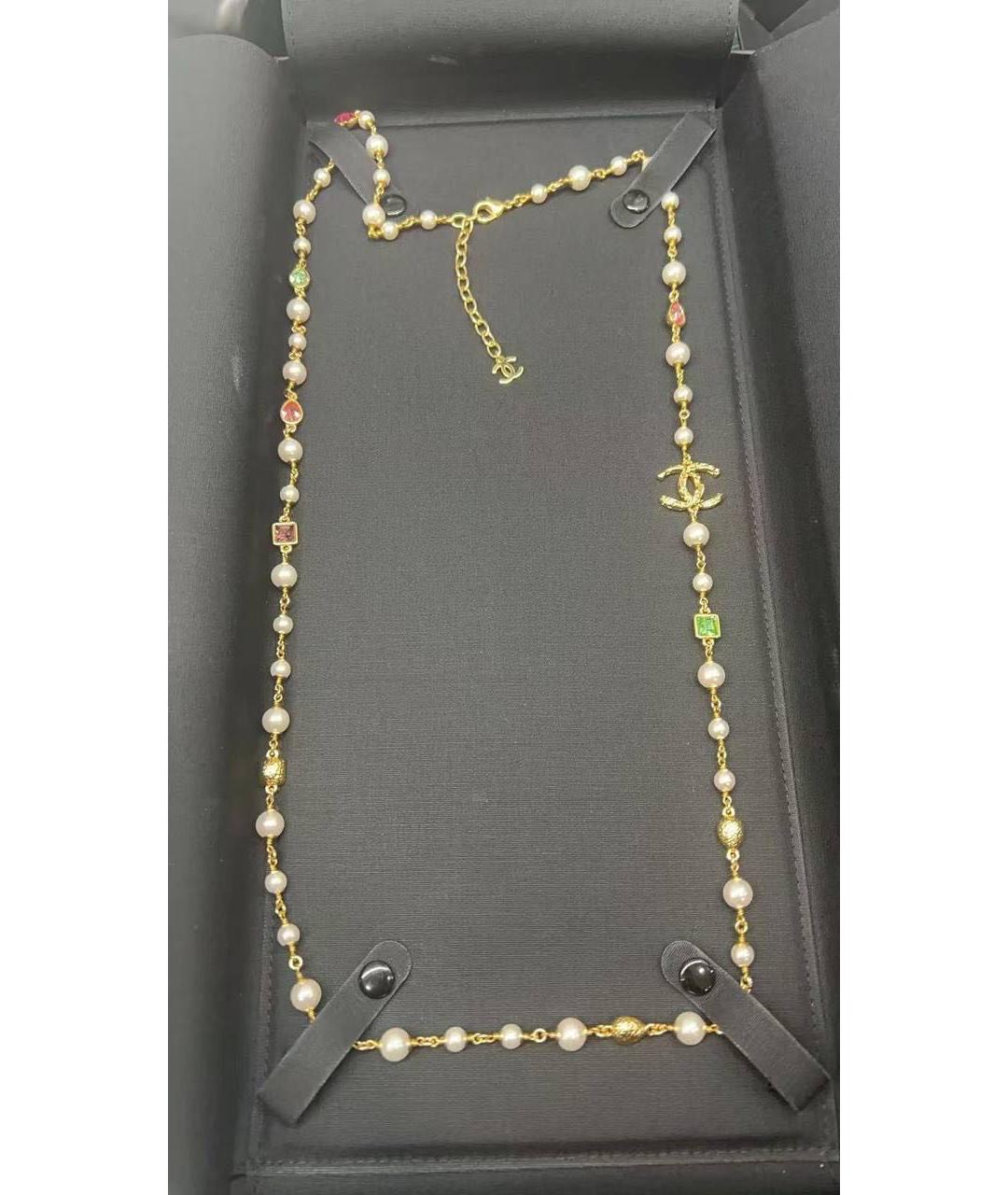 CHANEL Золотое металлическое колье, фото 2