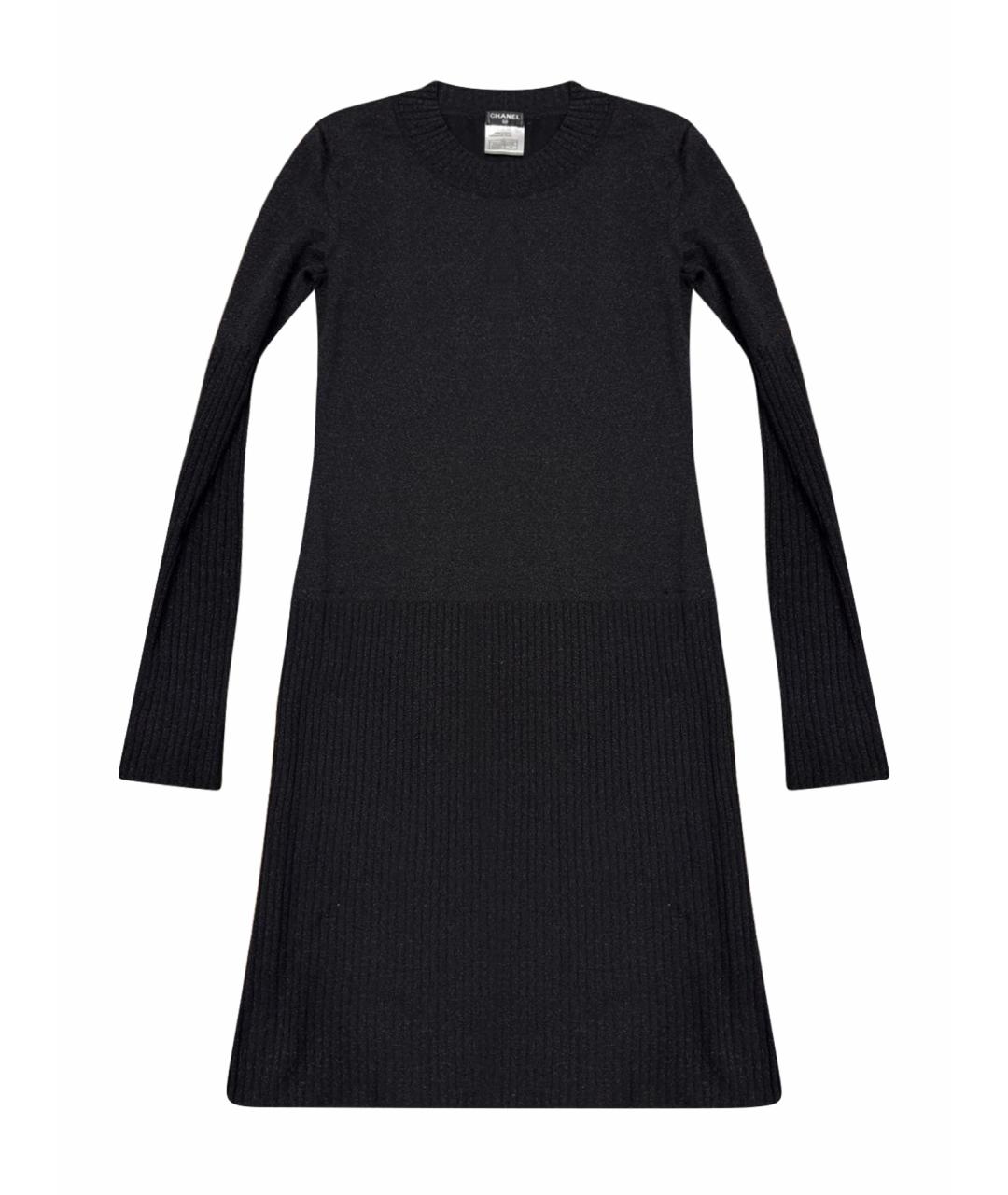 CHANEL Черное вискозное повседневное платье, фото 1