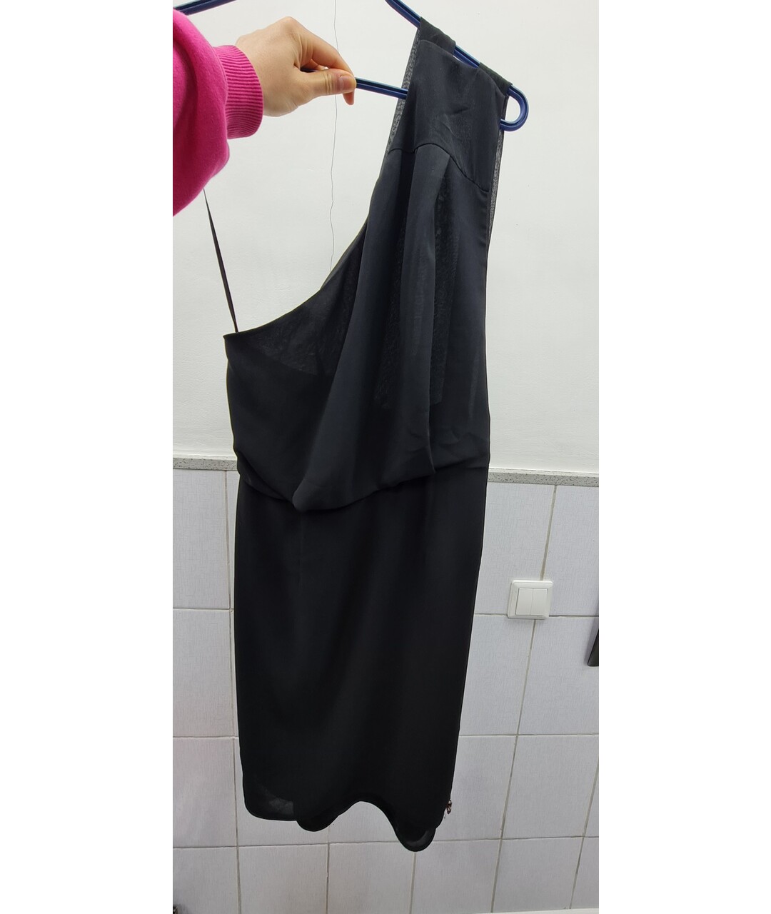 COSTUME NATIONAL Черное шифоновое повседневное платье, фото 7