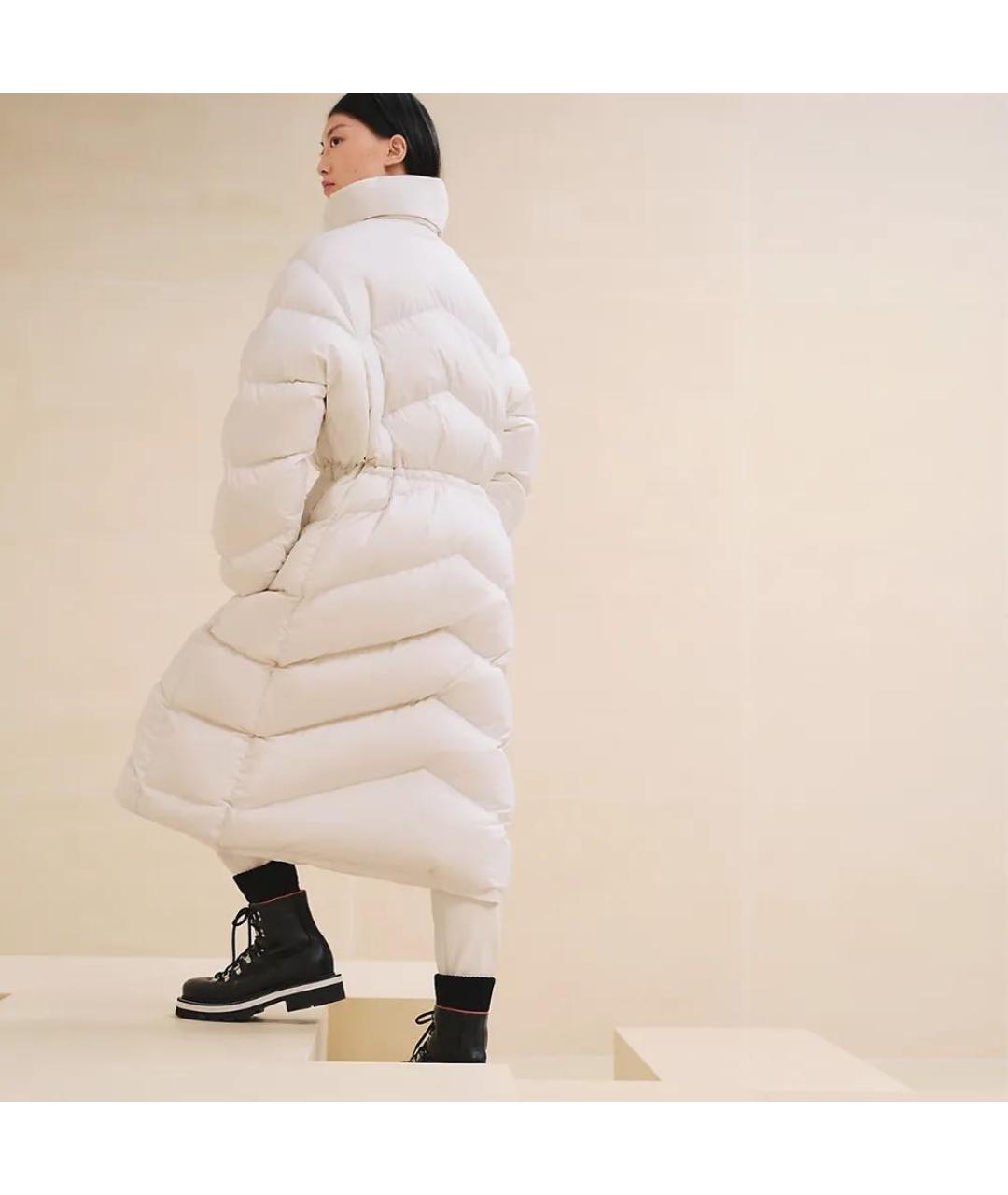 HERMES Белый пуховик, фото 4