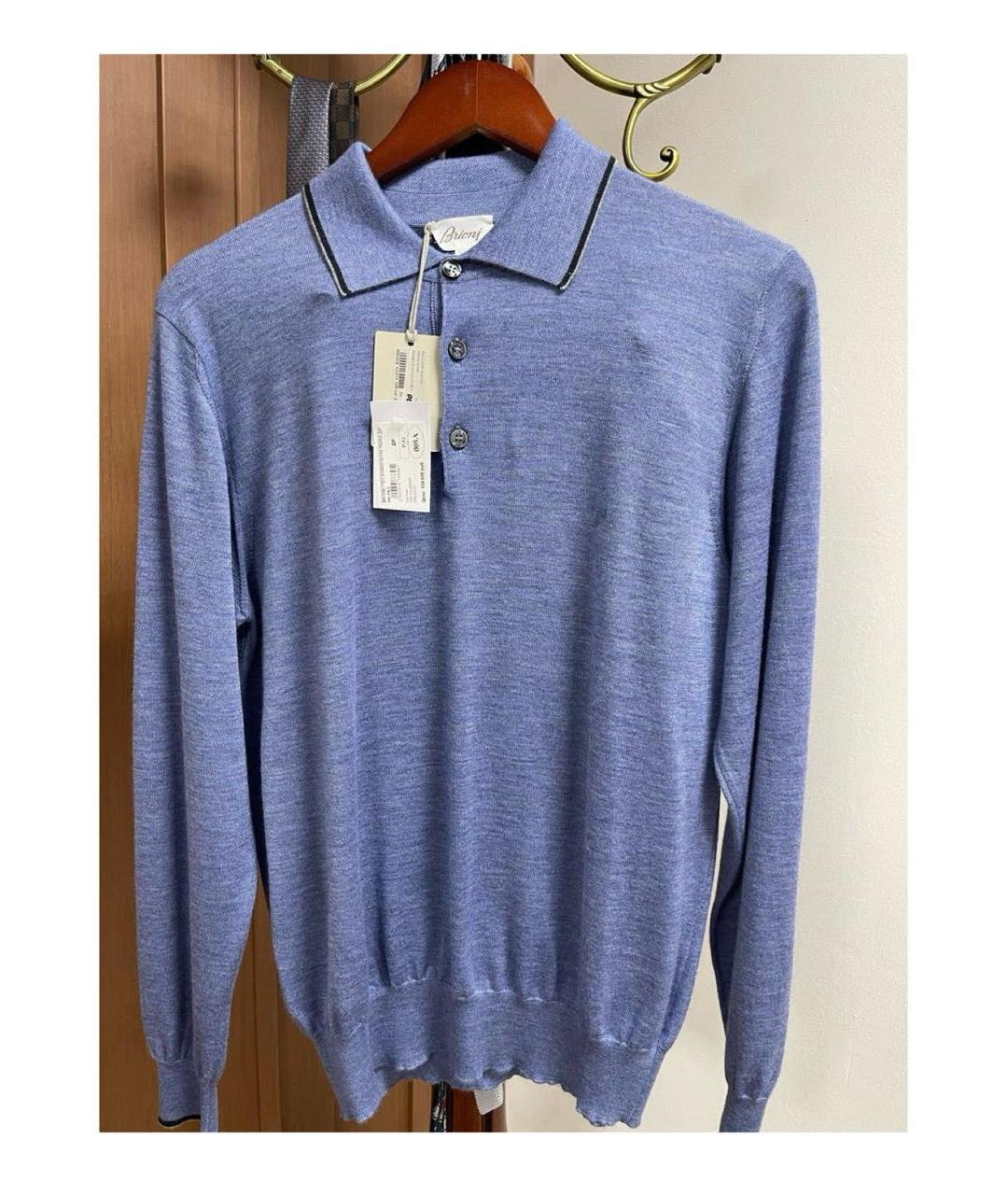 BRIONI Голубой кашемировый джемпер / свитер, фото 3