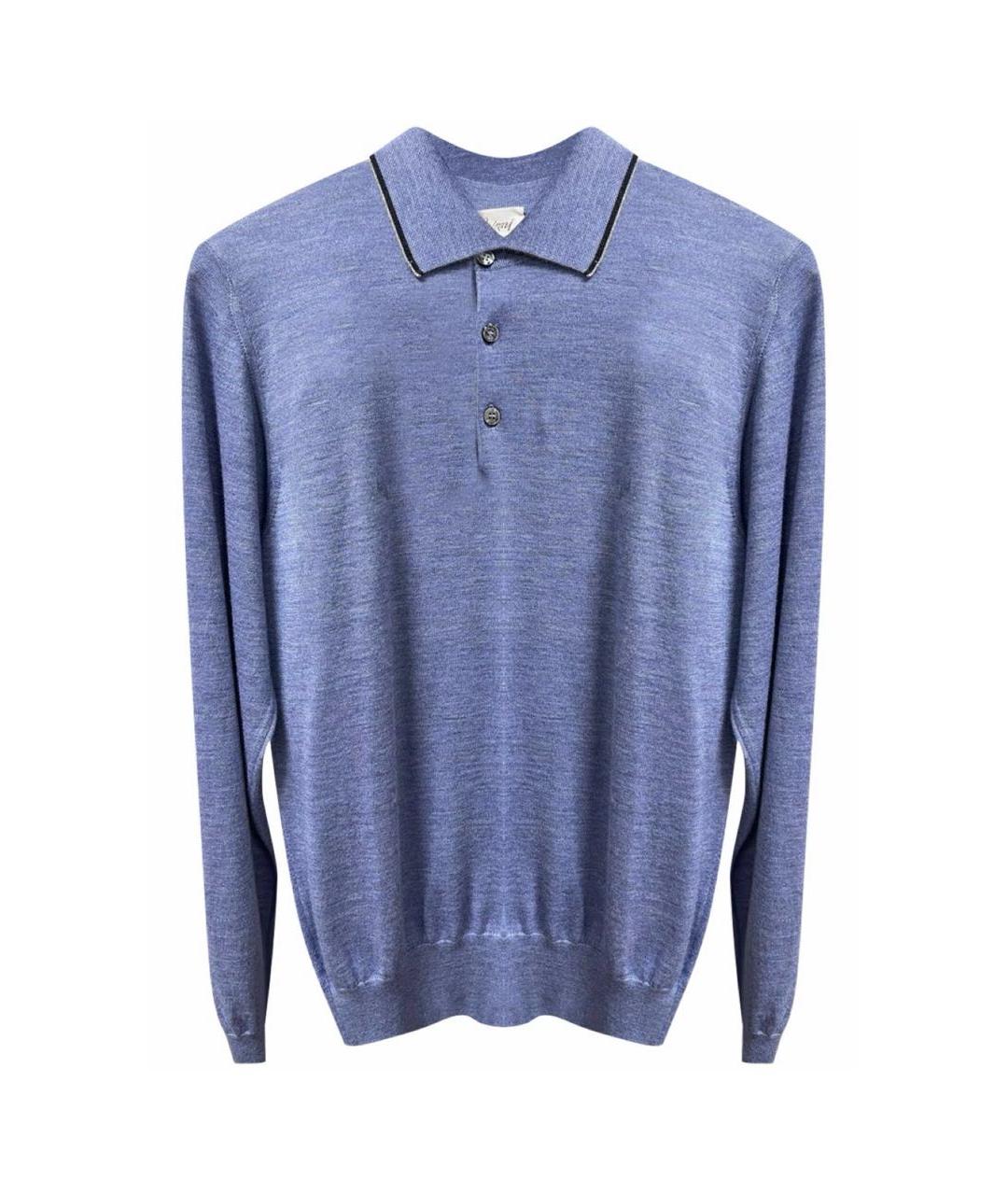 BRIONI Голубой кашемировый джемпер / свитер, фото 1