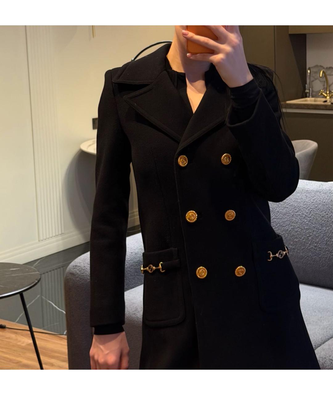 GUCCI Черное шерстяное пальто, фото 3