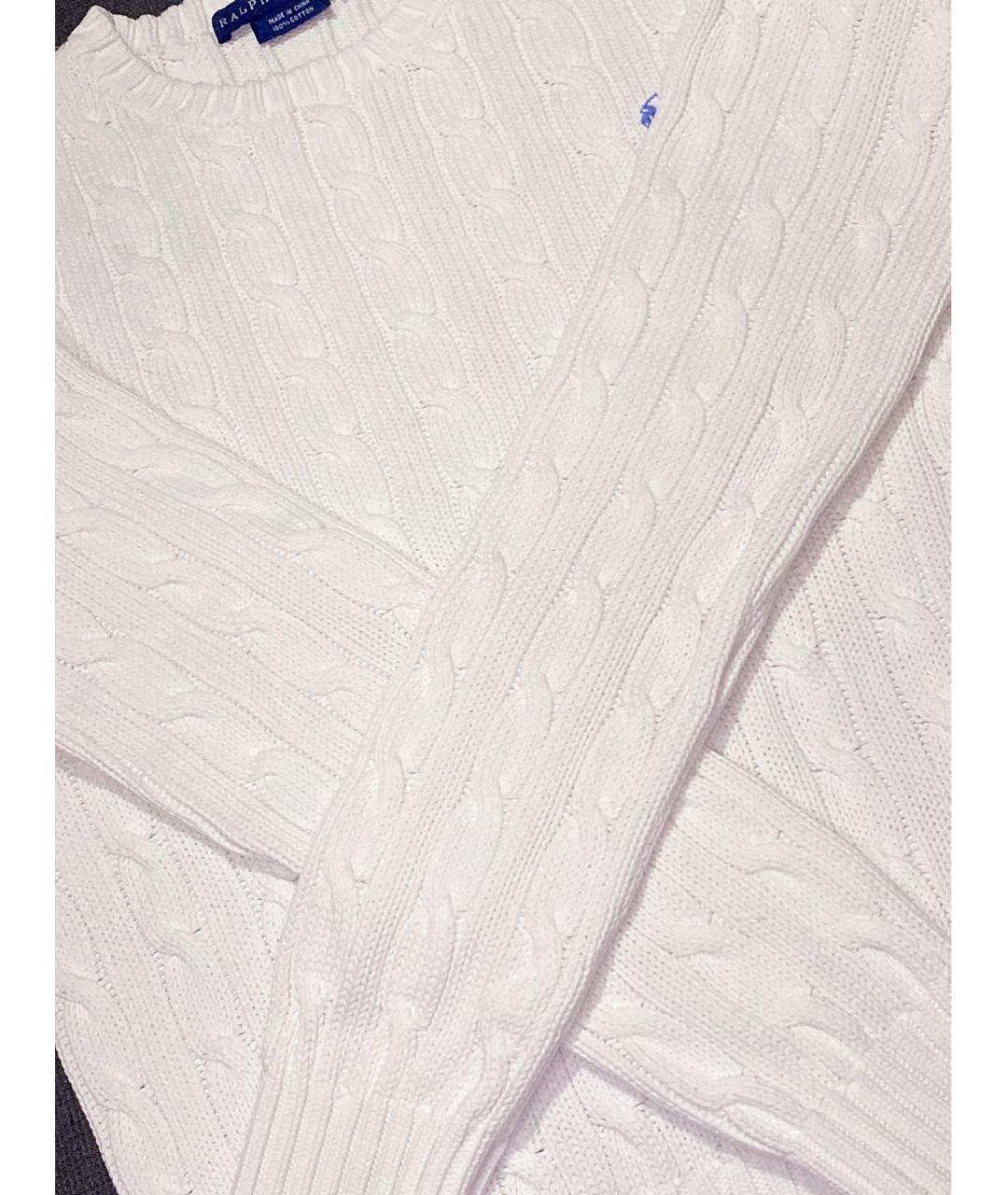 POLO RALPH LAUREN Белый хлопковый джемпер / свитер, фото 4