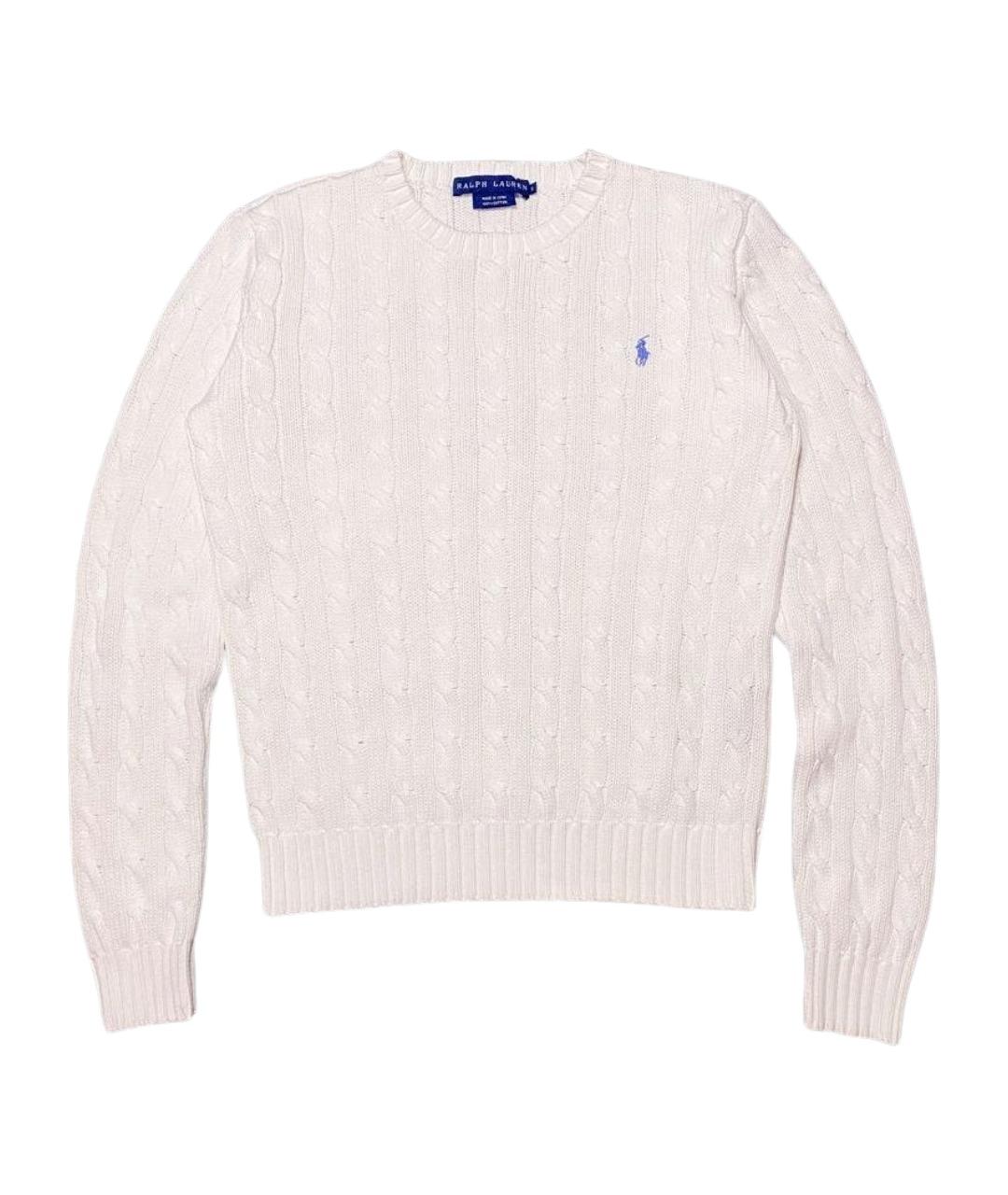 POLO RALPH LAUREN Белый хлопковый джемпер / свитер, фото 1