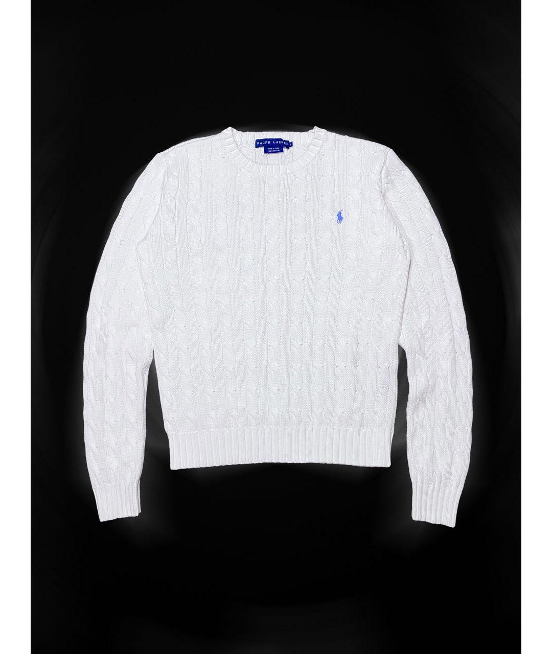 POLO RALPH LAUREN Белый хлопковый джемпер / свитер, фото 2