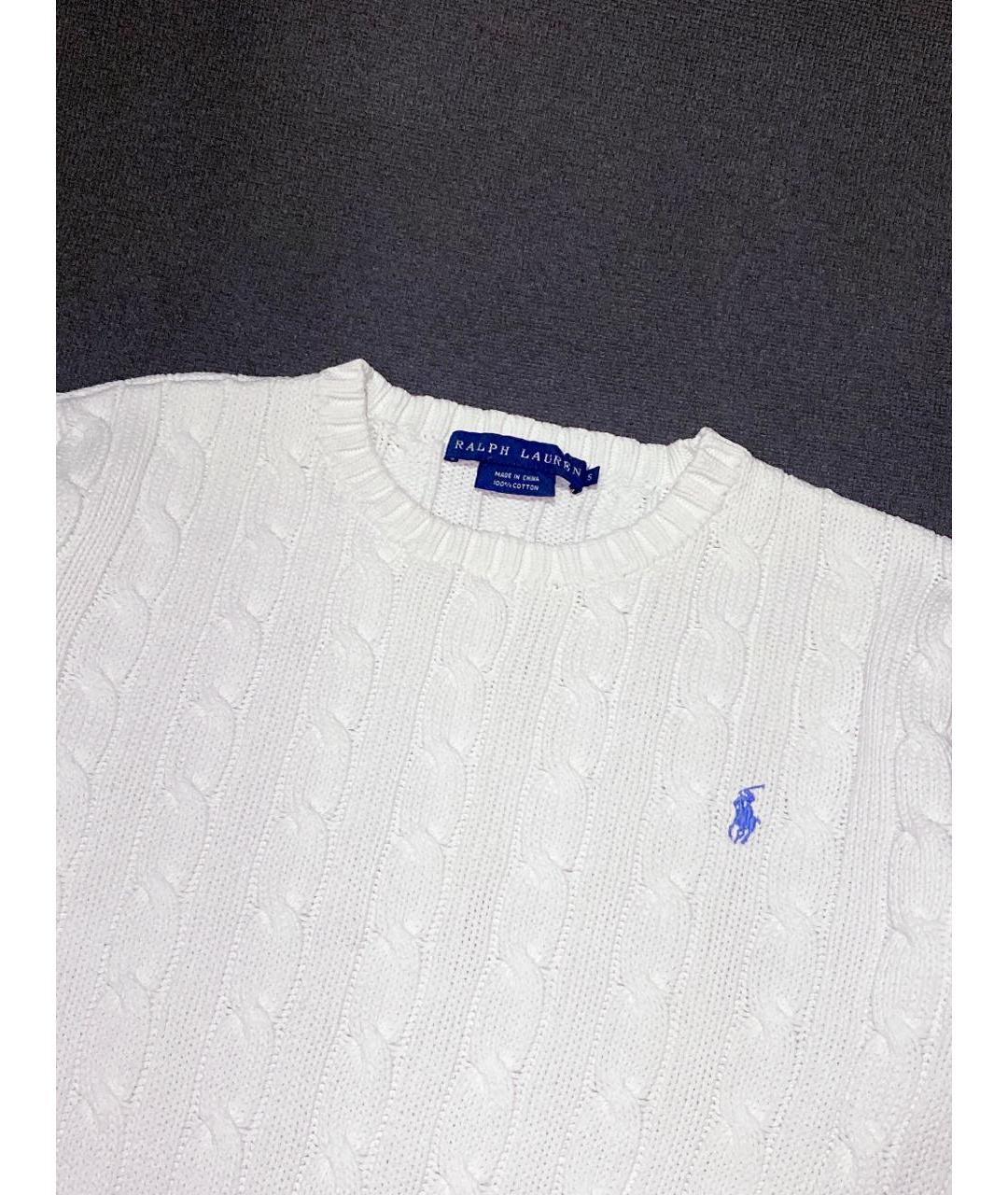 POLO RALPH LAUREN Белый хлопковый джемпер / свитер, фото 3