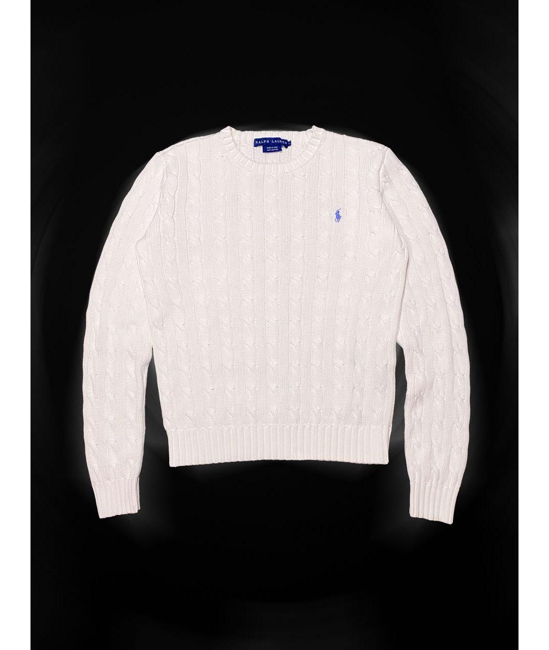 POLO RALPH LAUREN Белый хлопковый джемпер / свитер, фото 6