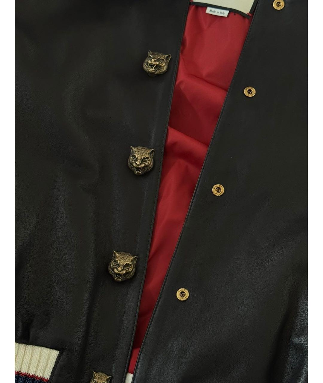 GUCCI Черная кожаная куртка, фото 5