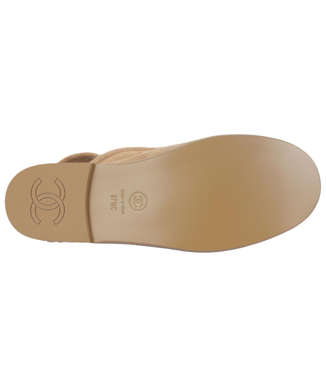 CHANEL Коричневые замшевые мюли, фото 5