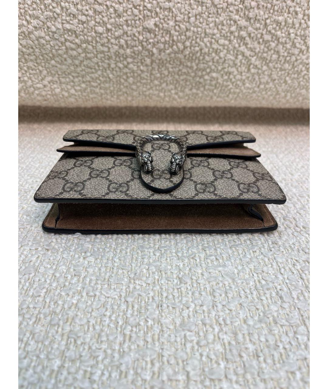 GUCCI Бежевая кожаная сумка через плечо, фото 7