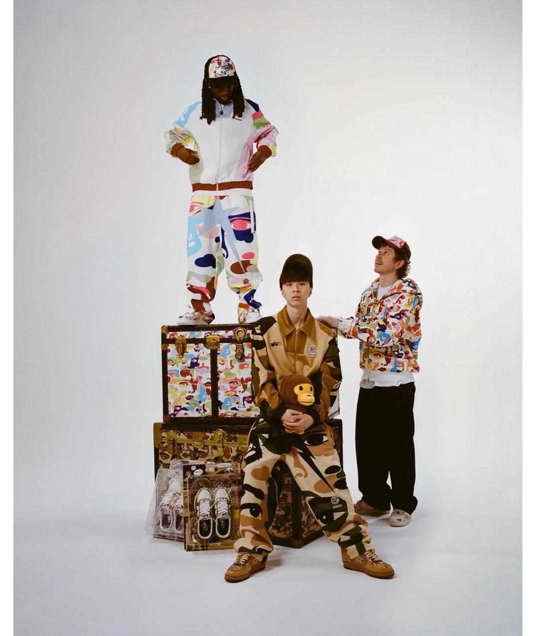 KIDSUPER Коричневые полиэстеровые повседневные брюки, фото 7