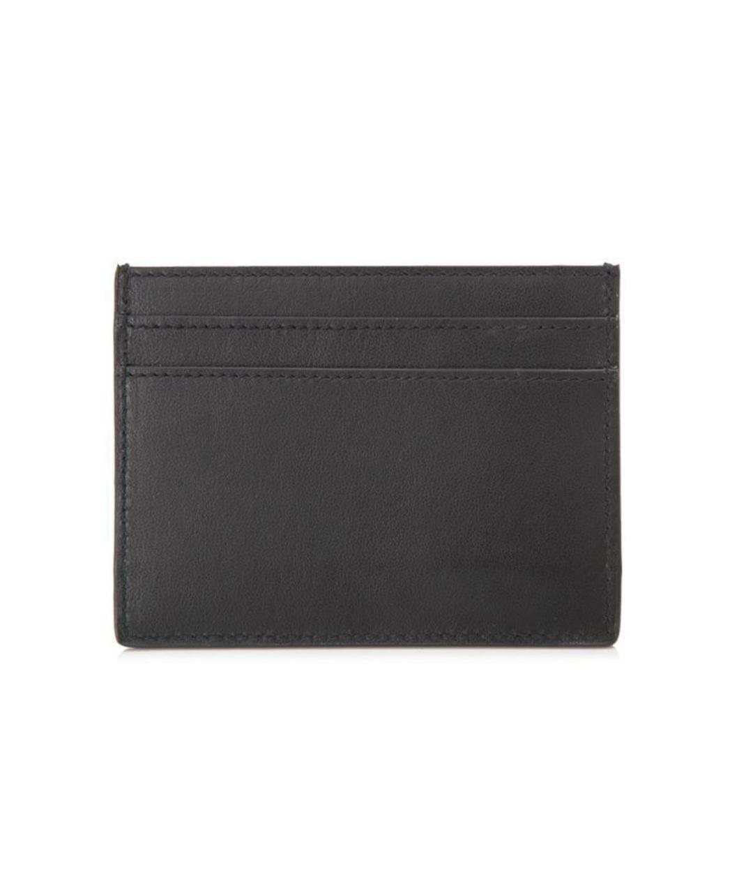 SAINT LAURENT Черный кожаный кардхолдер, фото 2