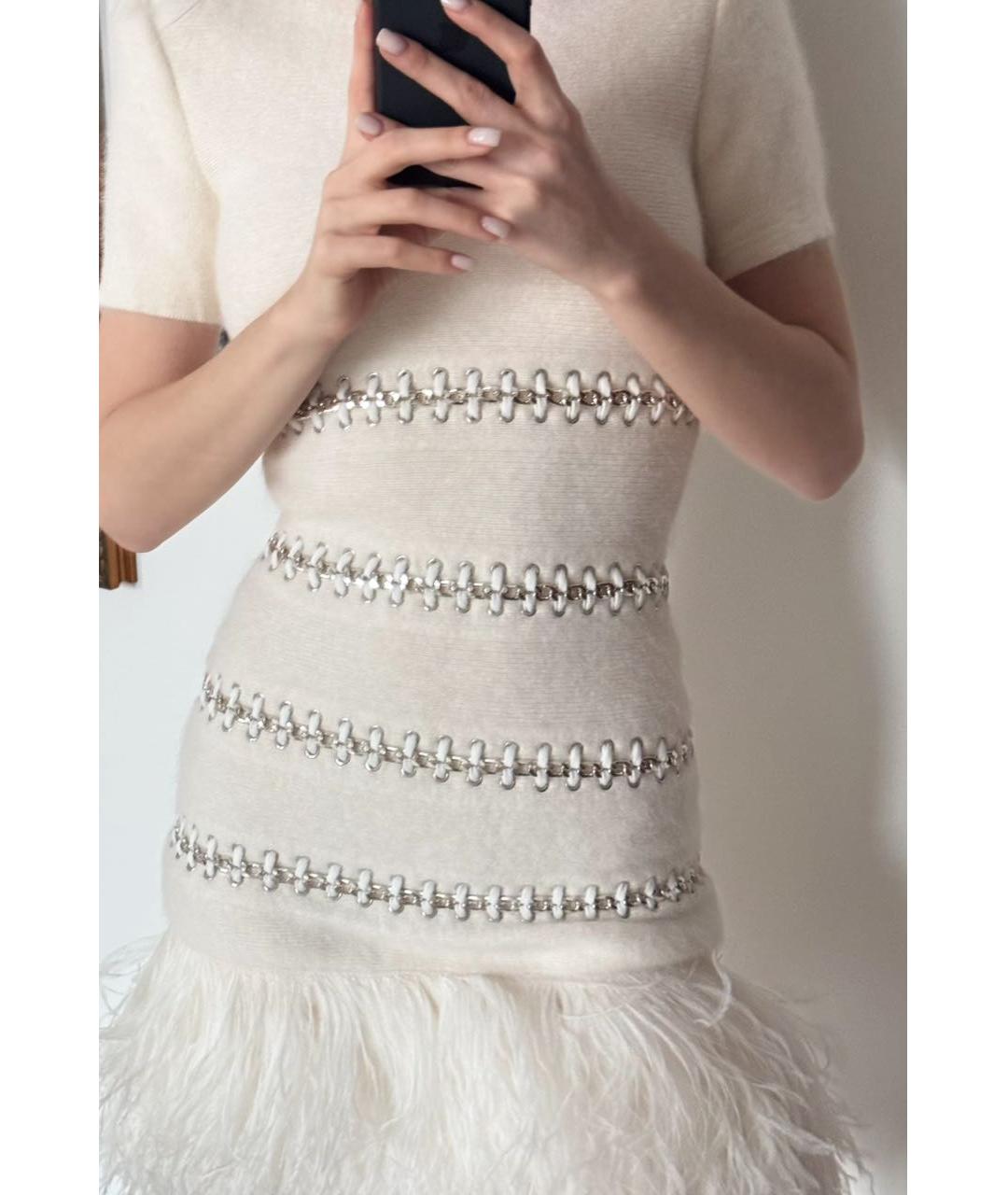 BALMAIN Белое шерстяное платье, фото 8