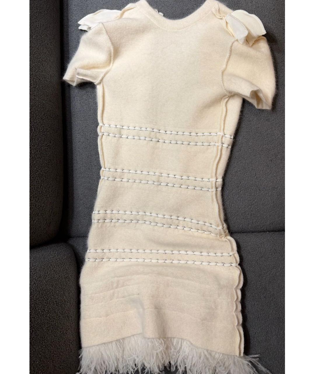 BALMAIN Белое шерстяное платье, фото 7