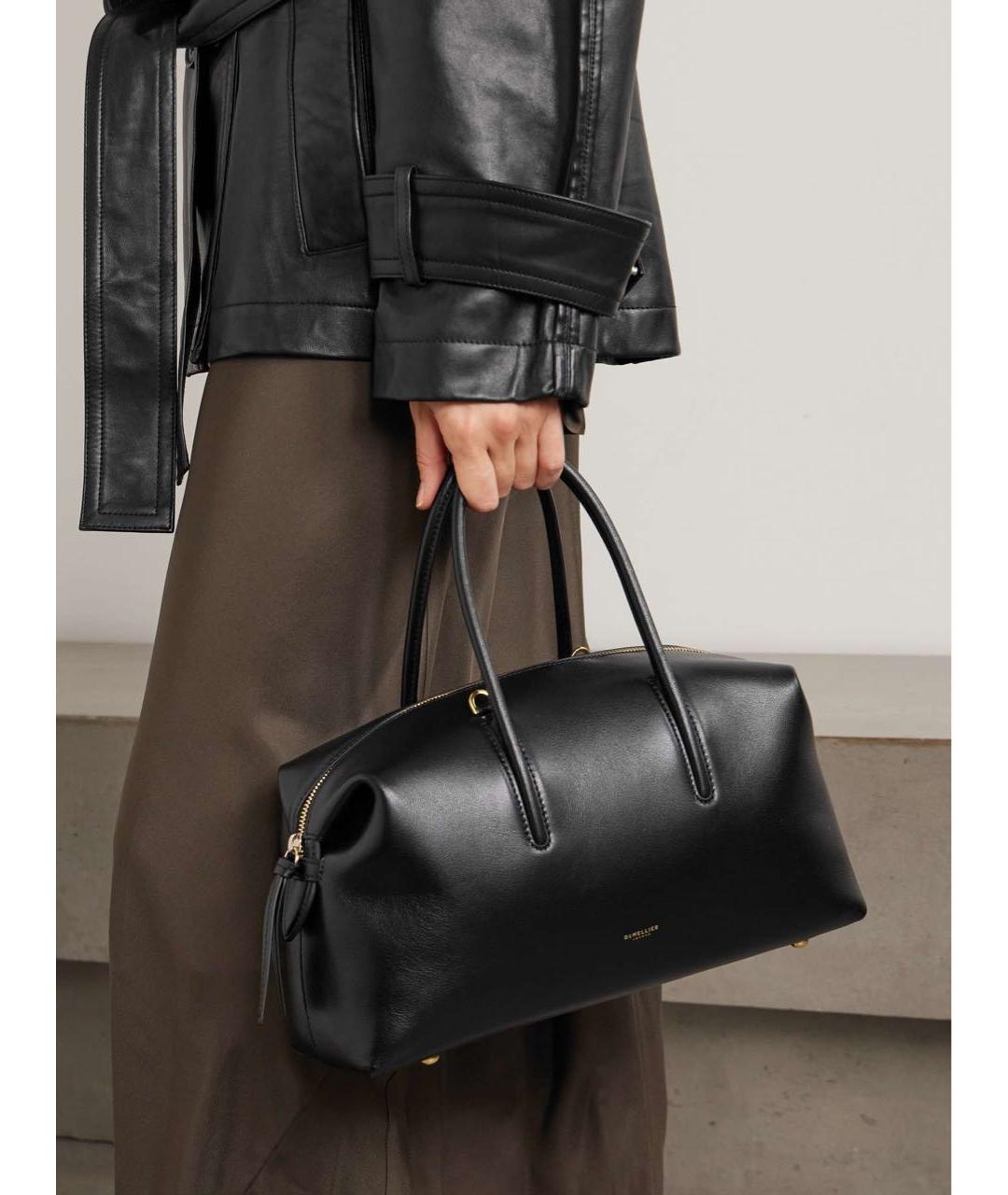 DEMELLIER Черная кожаная сумка тоут, фото 2