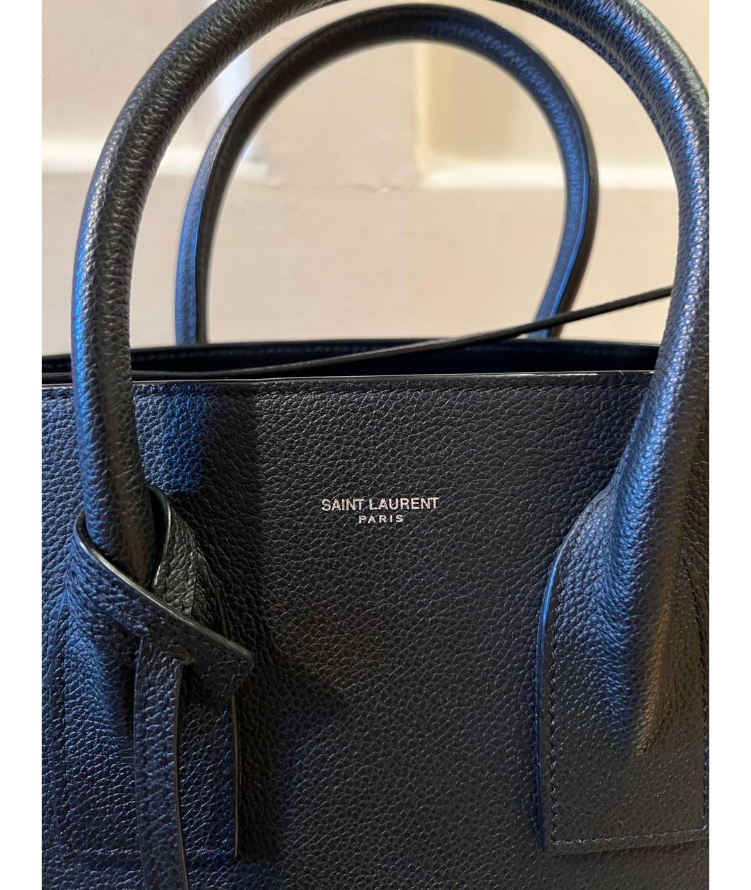 SAINT LAURENT Черная кожаная сумка через плечо, фото 5