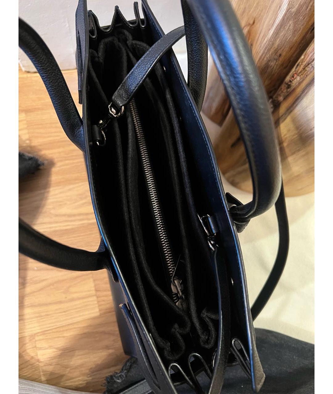 SAINT LAURENT Черная кожаная сумка через плечо, фото 6