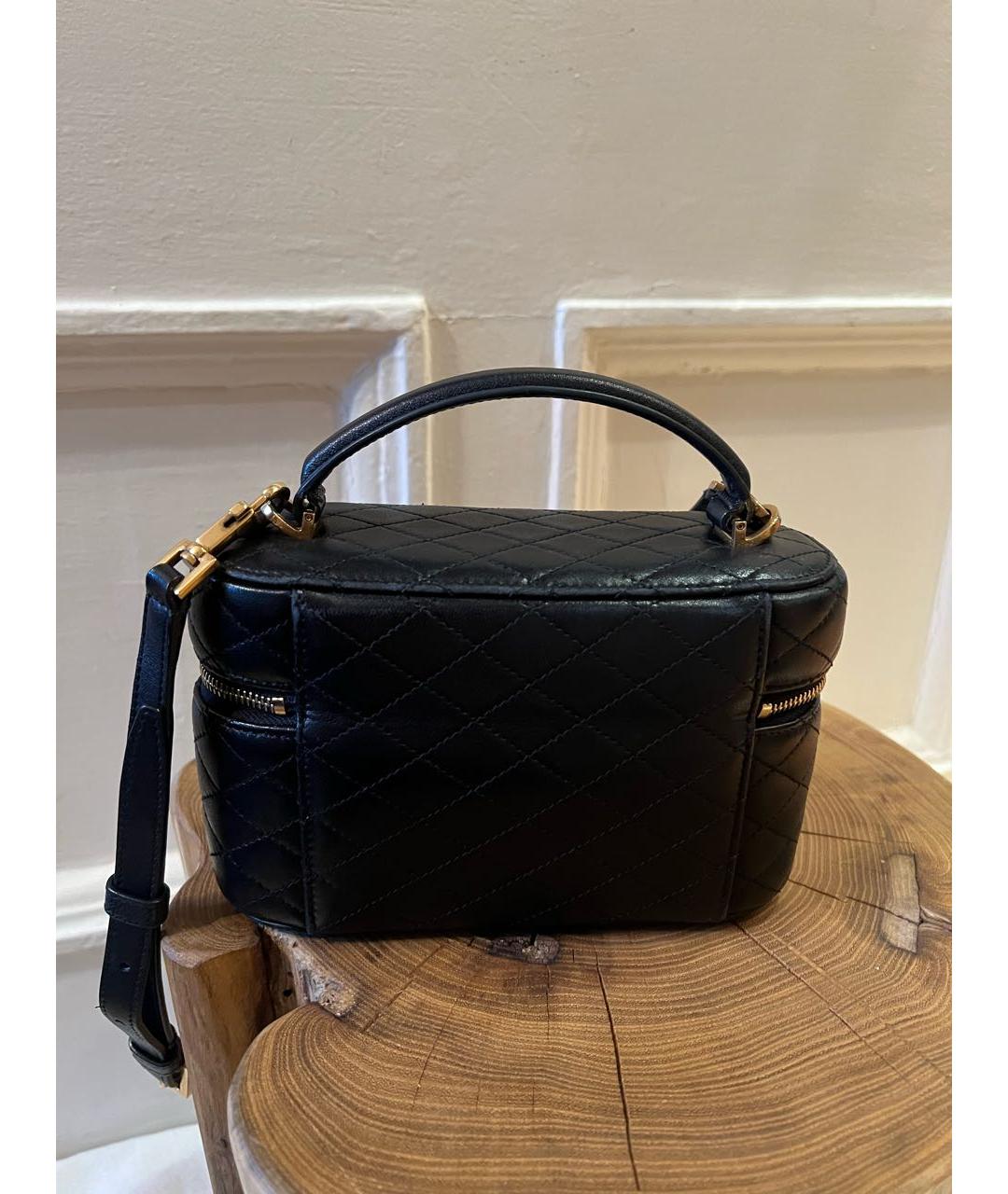 SAINT LAURENT Черная кожаная сумка через плечо, фото 3