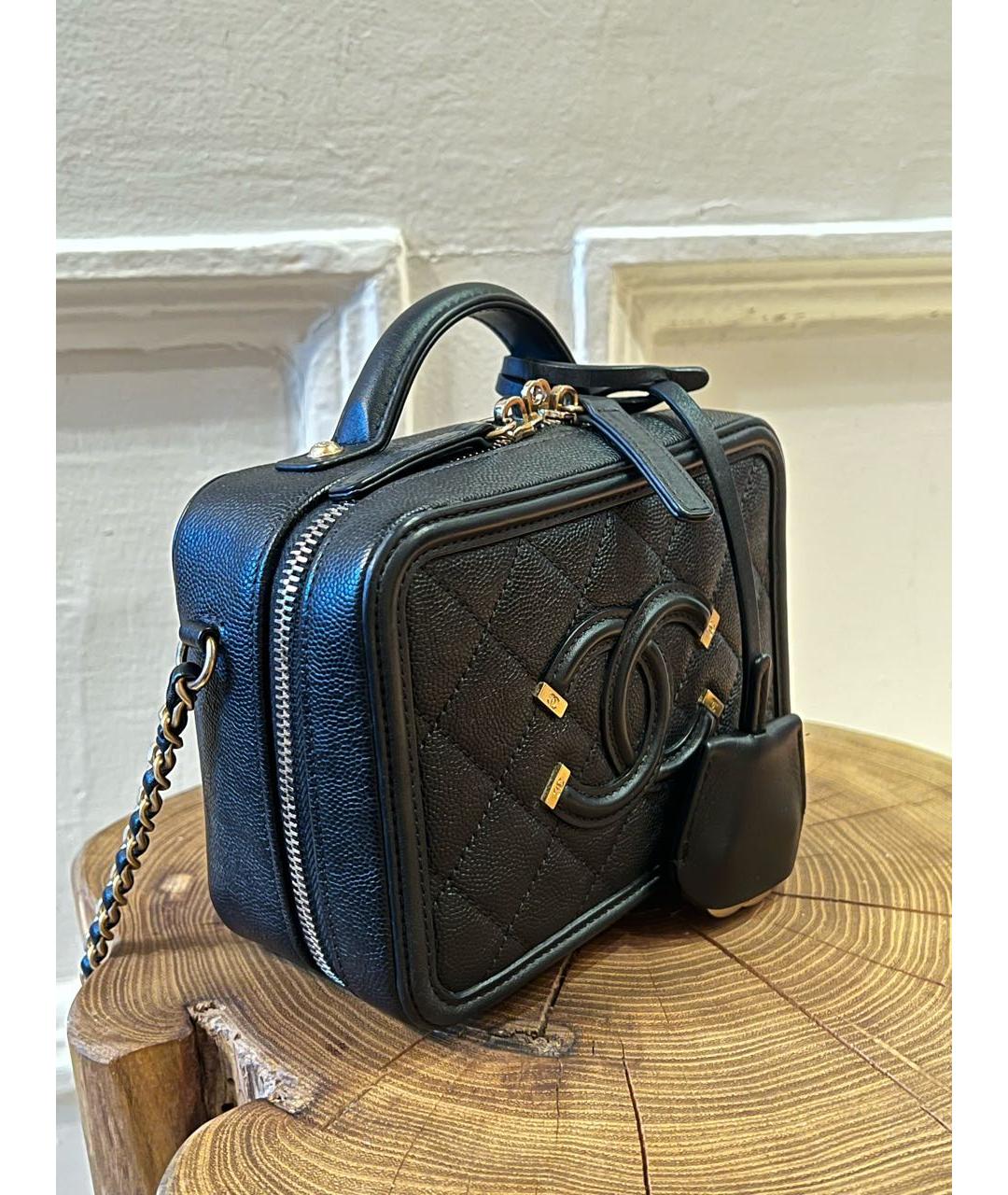 CHANEL Черная кожаная сумка через плечо, фото 5