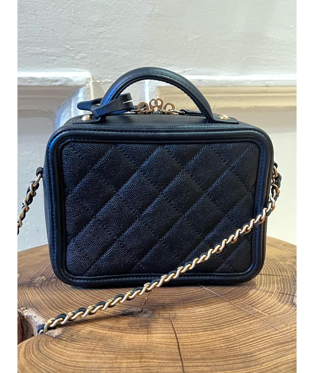 CHANEL Черная кожаная сумка через плечо, фото 7
