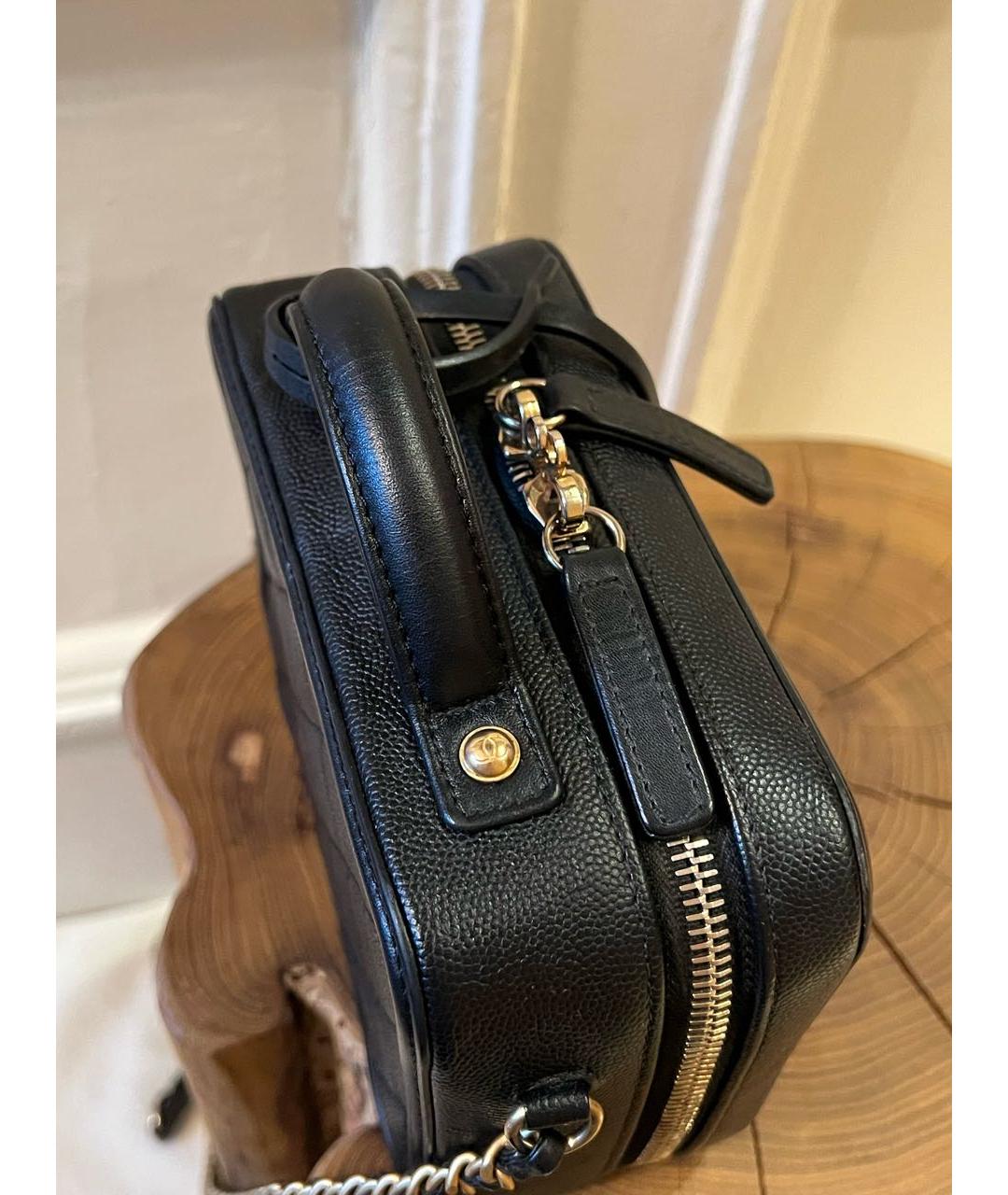 CHANEL Черная кожаная сумка через плечо, фото 6