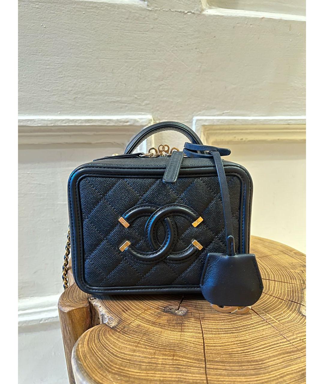 CHANEL Черная кожаная сумка через плечо, фото 9