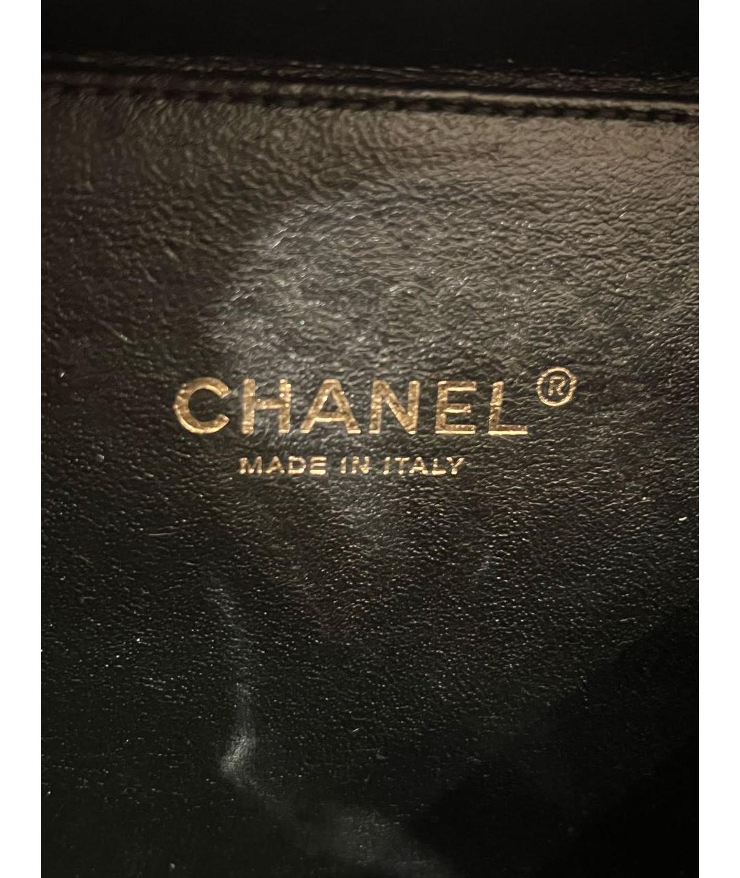 CHANEL Черная кожаная сумка через плечо, фото 8