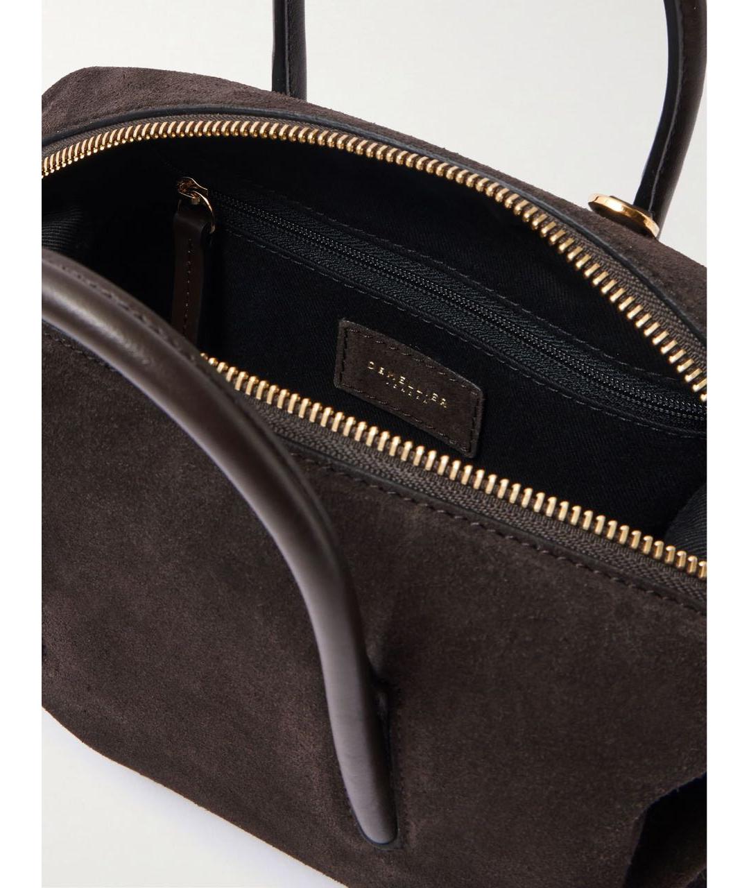 DEMELLIER Антрацитовая замшевая сумка через плечо, фото 5